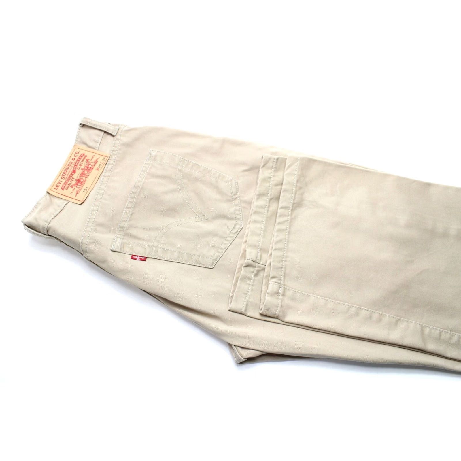 Levi's Levi's 751 Trousers Men W30/L34 Beige Standard Fit Zip Fly Pants Size US 30 / EU 46 - 5 Thumbnail