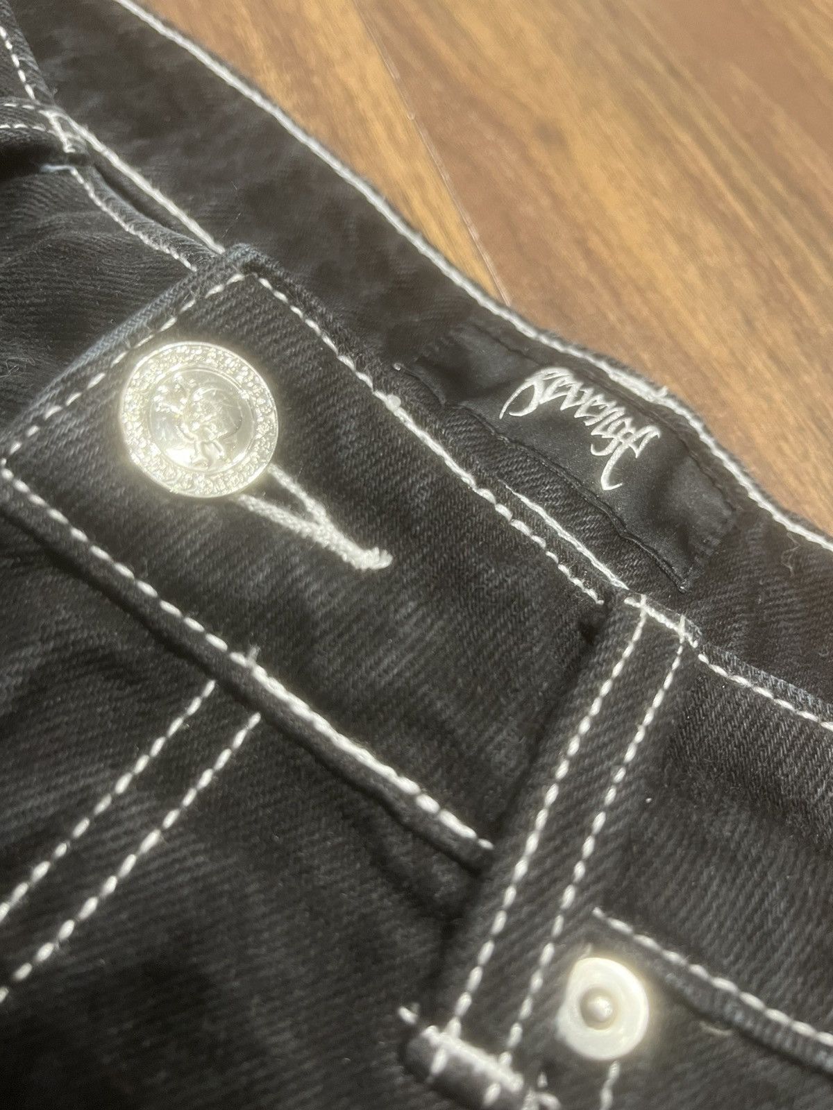 Revenge Revenge Contrast Stitch Jeans Size US 32 / EU 48 - 3 Thumbnail