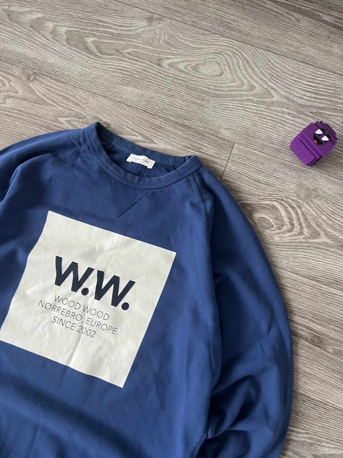 Wood Wood ‼️Archival Box Logo Wood Wood W.W. sekret Pocket Sweatshirt‼️ Size US L / EU 52-54 / 3 - 9 Thumbnail
