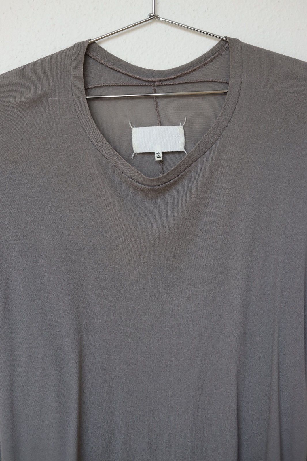 Maison Margiela Maison Margiela Grey Draped Back Long Sleeve Tshirt Size US M / EU 48-50 / 2 - 3 Thumbnail