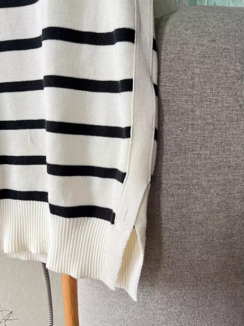 Loro Piana LORO PIANA Striped knitted vest, sleeveless top Size S / US 4 / IT 40 - 5 Thumbnail