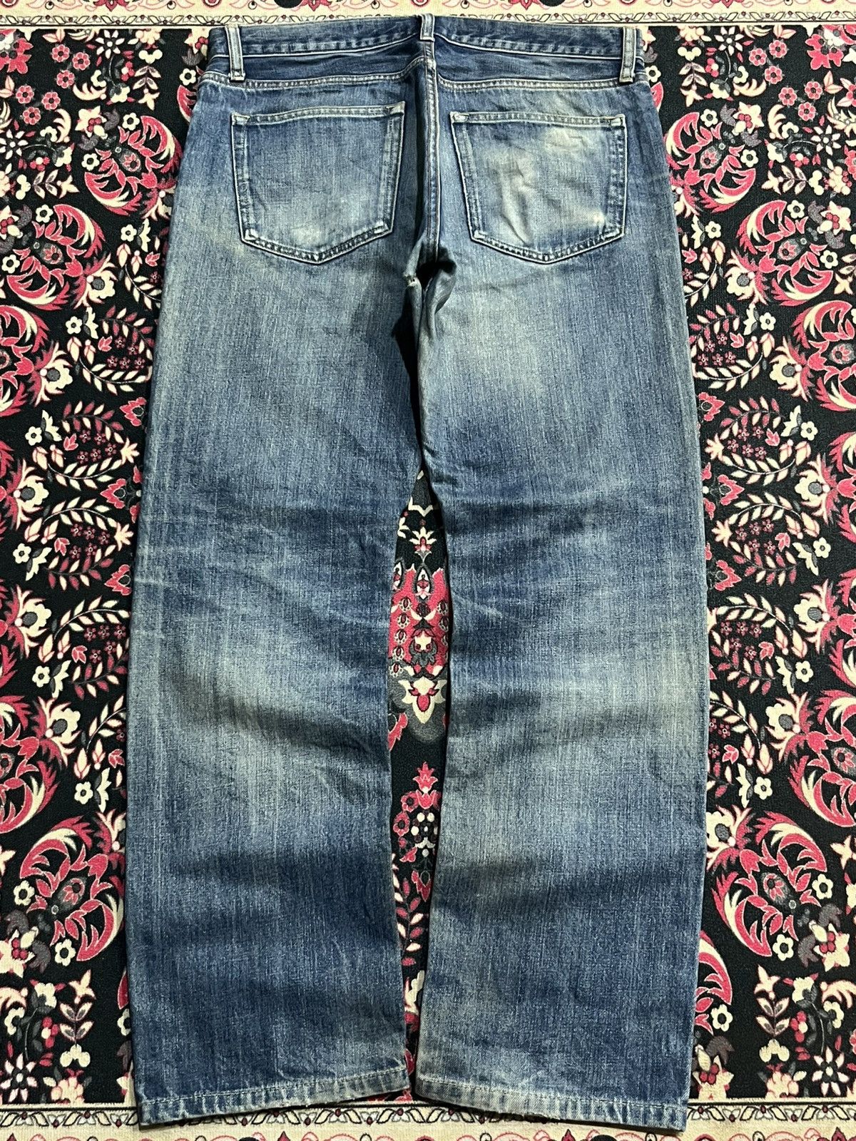 Undercover × Uniqlo Vintage Y2K Uniqlo Blue Faded Washed Straight Leg Jeans Size US 32 / EU 48 - 2 Thumbnail