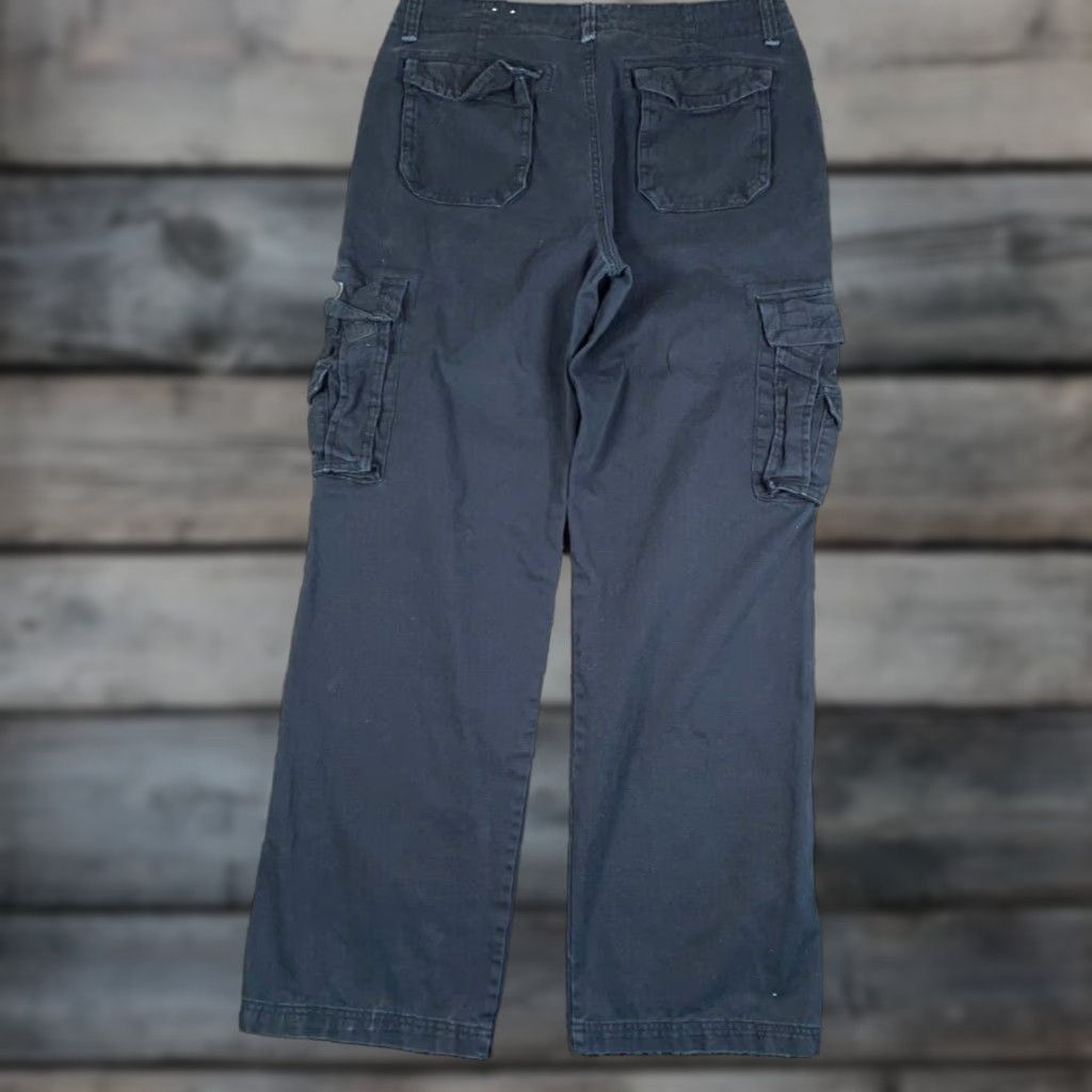 Vintage VINTAGE Men's Pants Cargo Wide-Leg Baggy 90s Blue 34 x 34 (36 x 33) Fatigues Cotton Zip Fly Pockets Relaxed Mar 90s Mens Size US 36 / EU 52 - 1 Thumbnail