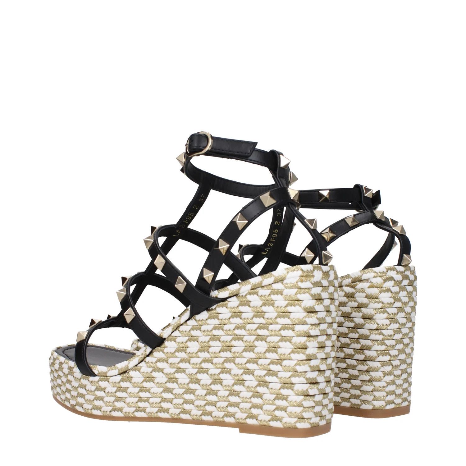 Valentino ob1o1e1224 Leather Wedges in Black Size US 7 / IT 37 - 4 Thumbnail
