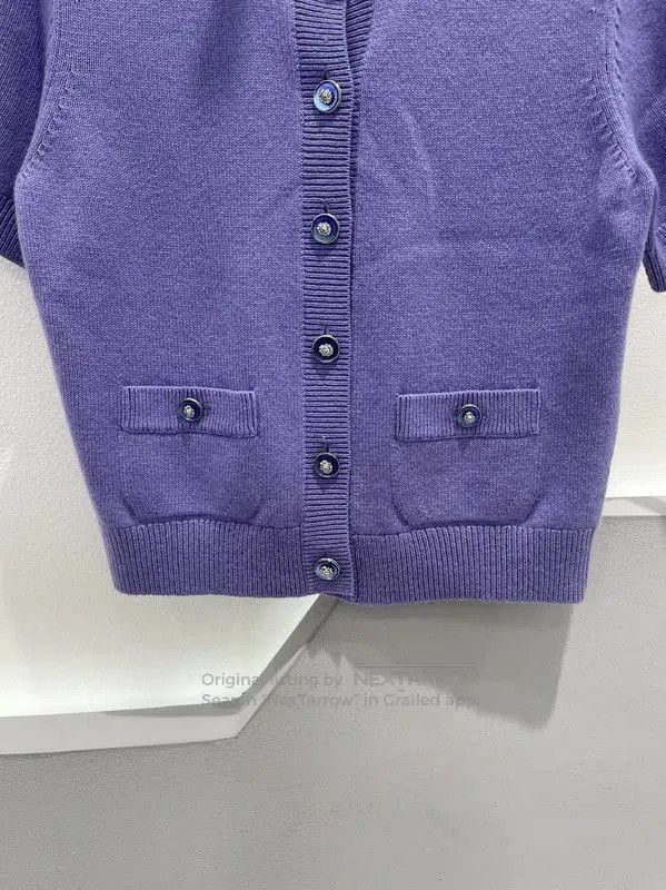 Chanel Chanel Purple Short Sleeve Summer Top . Size XXS / US 00 / IT 34 - 4 Thumbnail