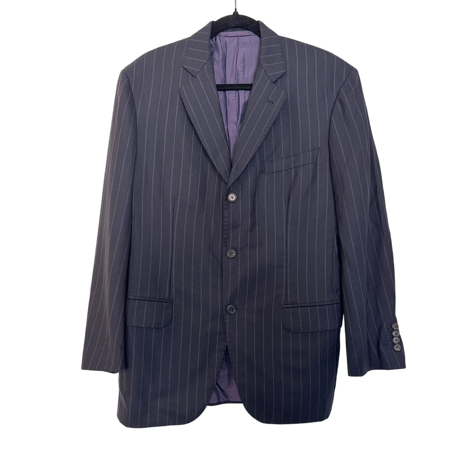 Ermenegildo Zegna Tessuto x Ermenegildo Zegna Navvy Blue Staw and Wool Tux Size US L / EU 52-54 / 3 - 1 Thumbnail