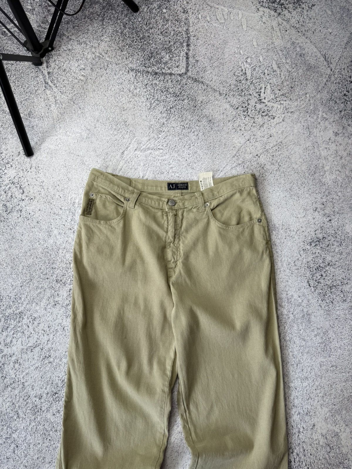 Armani Vintage Armani Jeans Linen Pants Metal Logo Old Money Size US 32 / EU 48 - 11 Thumbnail