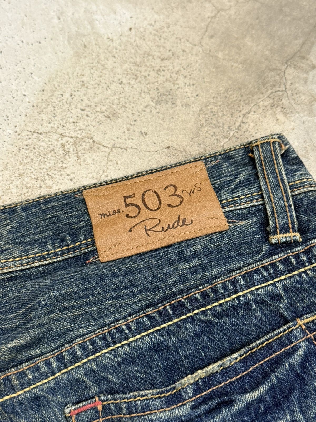 Edwin Vintage Miss 503 Rude Flare Mudwash Unisex Denim Japan Size 29" - 18 Thumbnail