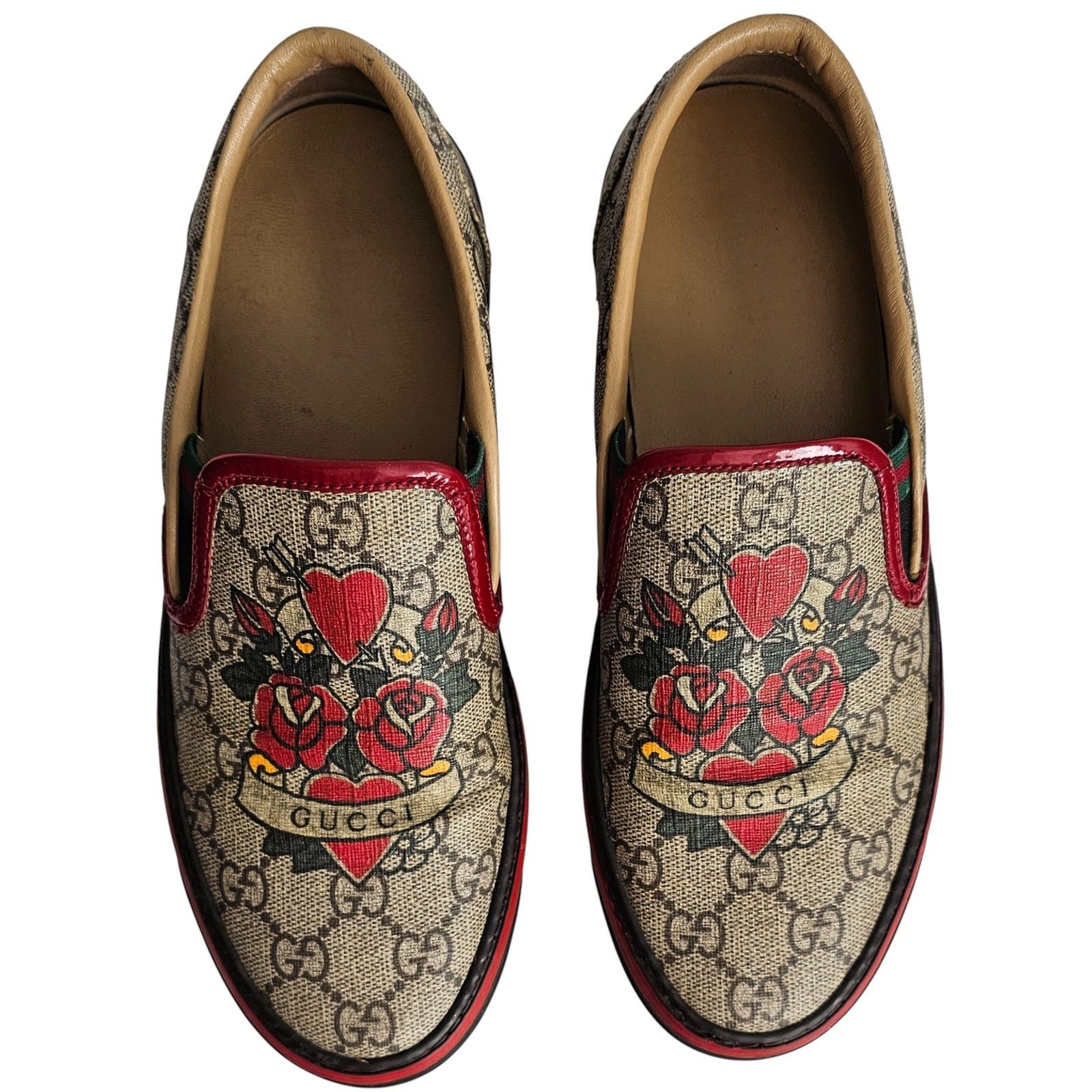 Gucci Gucci GG Supreme coated canvas slip-on loafers Size US 6 / IT 36 - 3 Thumbnail