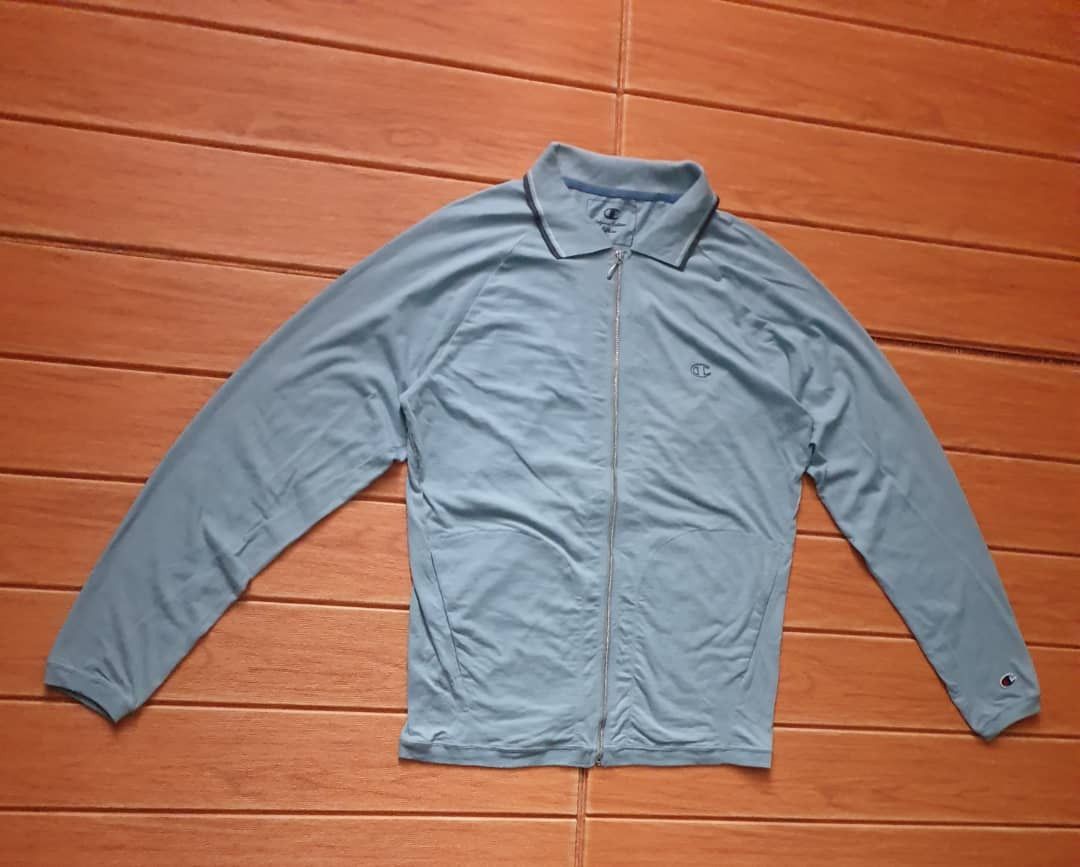 Champion Champion baby blue zipper longsleeve shirt Size S / US 4 / IT 40 - 4 Thumbnail
