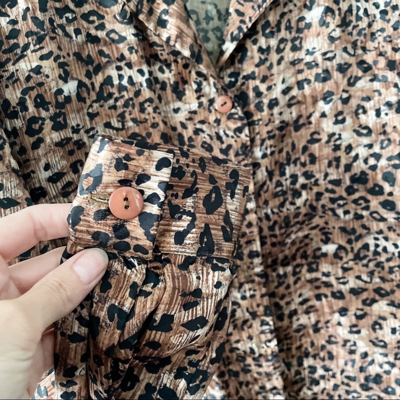 Vintage Patchington Vintage Leopard Print Blouse Brown Black L Size L / US 10 / IT 46 - 5 Thumbnail