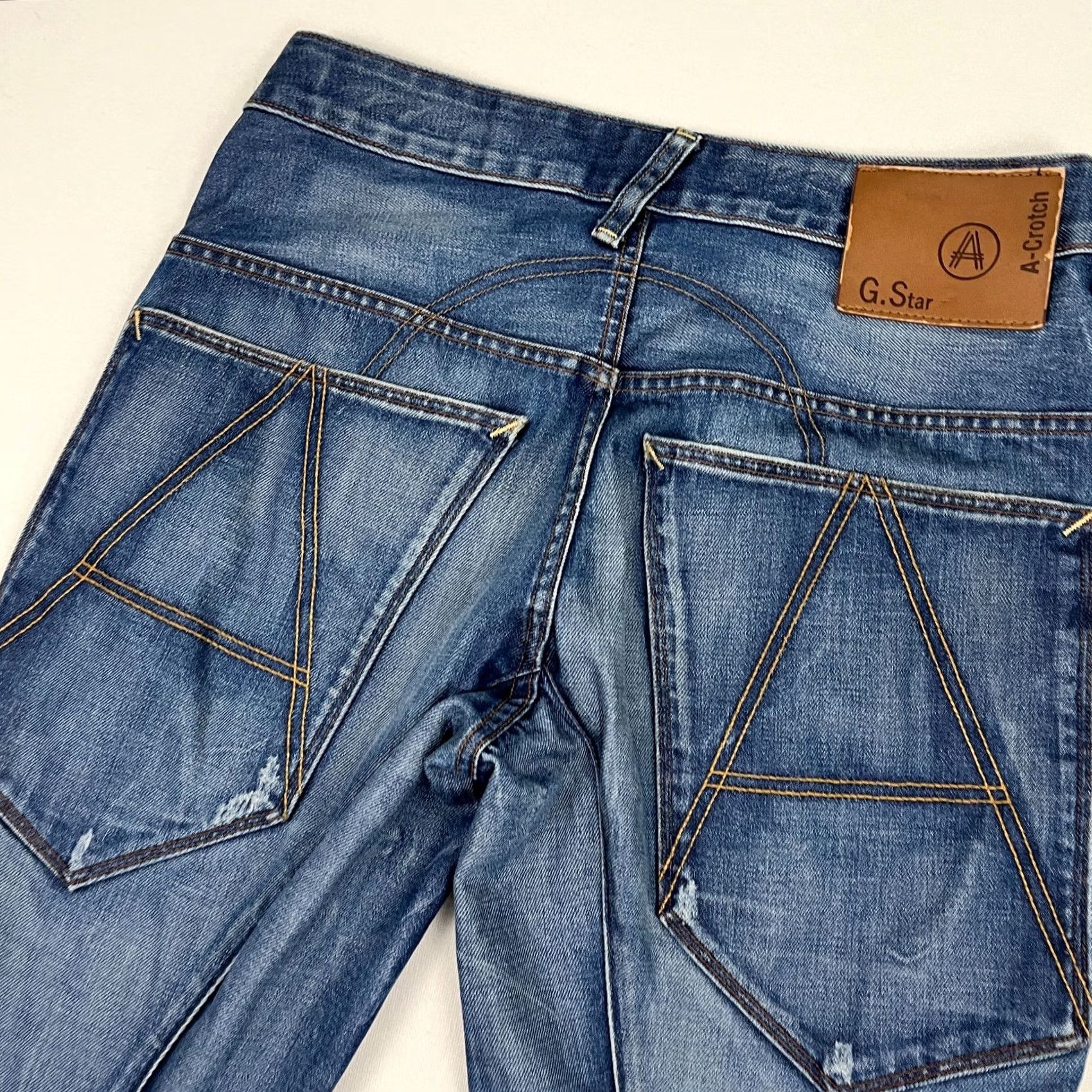 G-Star G-STAR Raw A Crotch Tapered Jeans Mens 30 x 28 Slim Taper Blue Denim Stretch Jeans Mens Slim Tapered Blue Denim Stretch Size US 30 / EU 46 - 3 Thumbnail