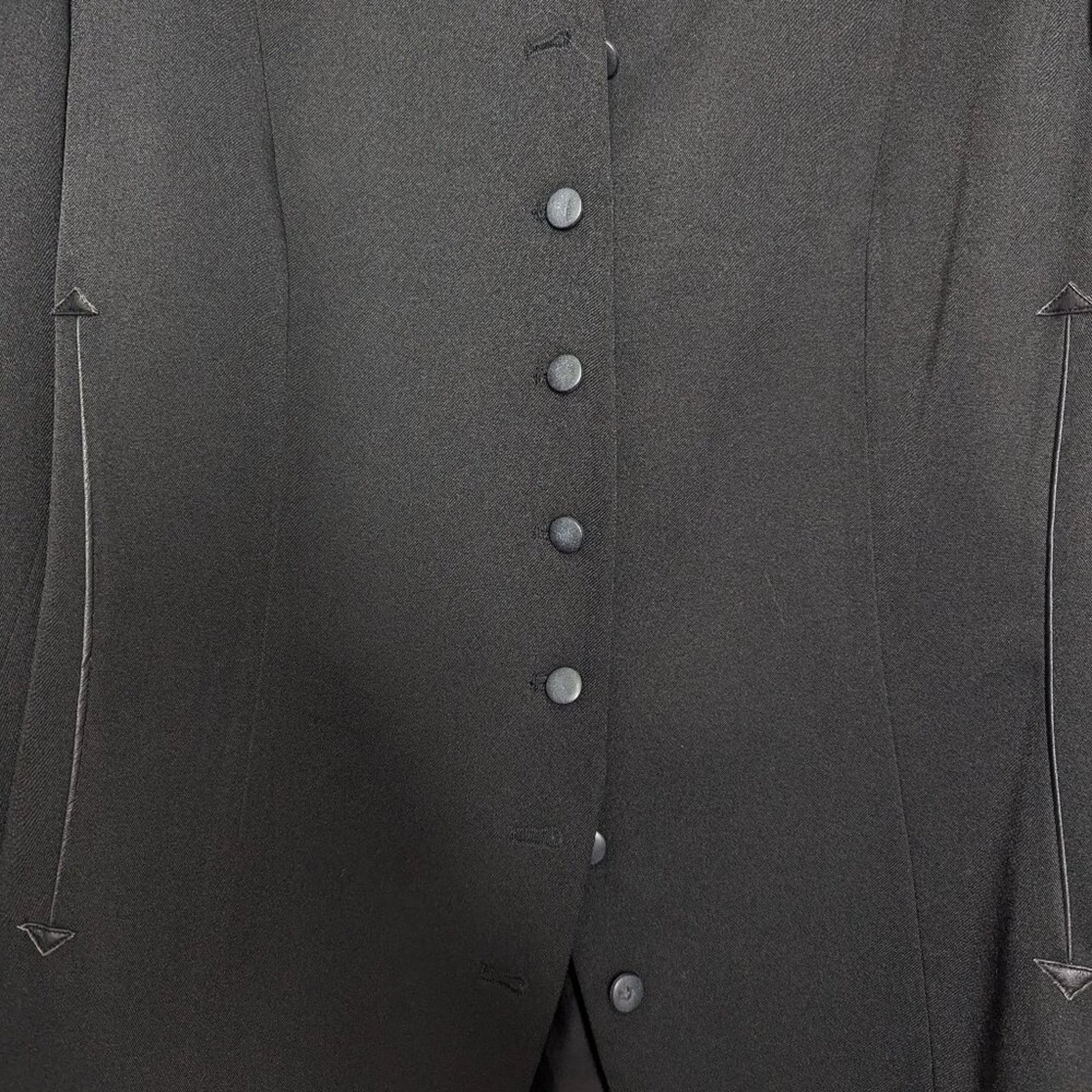 Vintage Vintage Black Tailored Fit Long Sleeve Blazer Embroidered Size XL / US 12-14 / IT 48-50 - 6 Thumbnail