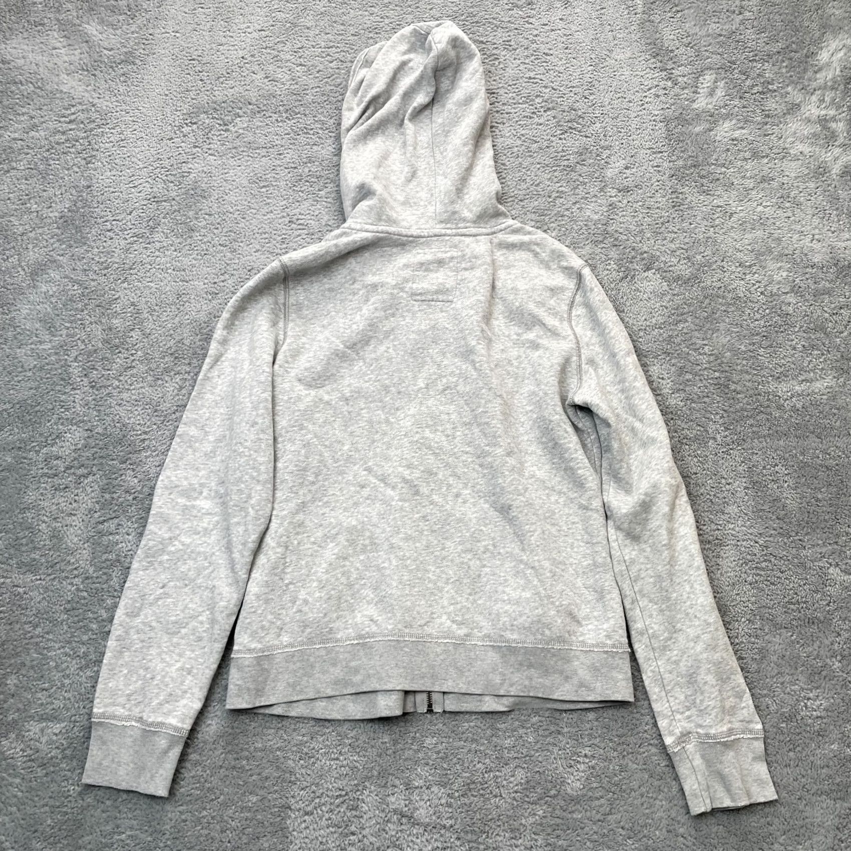 Vintage Aéropostale Hoodie Women XL Gray Full Zip Cotton Fleece Logo Pockets City Classic Nylon? Size XL / US 12-14 / IT 48-50 - 2 Thumbnail