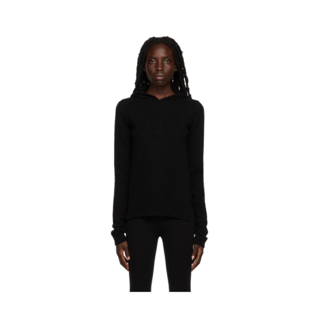Rick Owens o1y0126 Hooded Sweater in Black Size M / US 6-8 / IT 42-44 - 1 Thumbnail