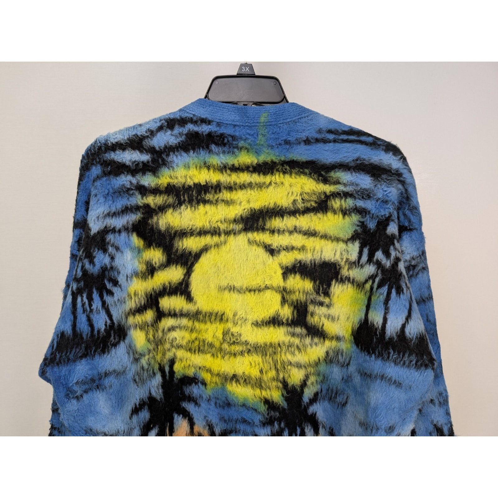 Celine o1rshd1 Blue Palm Printed Cotton Blend Cardigan Sweater Size US M / EU 48-50 / 2 - 9 Thumbnail