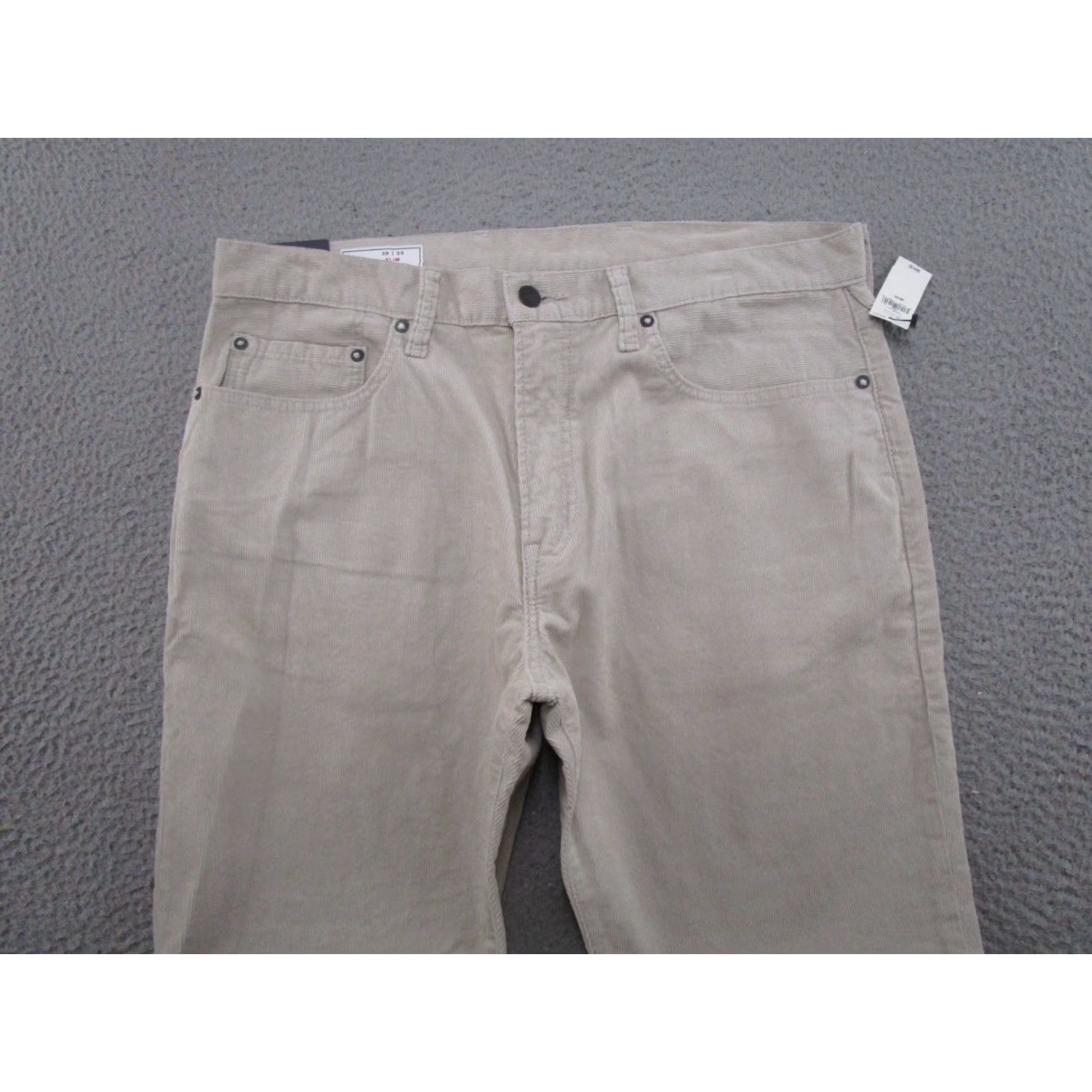 Gap Gap 1969 Mens Pants Corduroy Slim Straight Beige 36x30 Chino New NWT Vintage No N/A Size US 36 / EU 52 - 3 Thumbnail