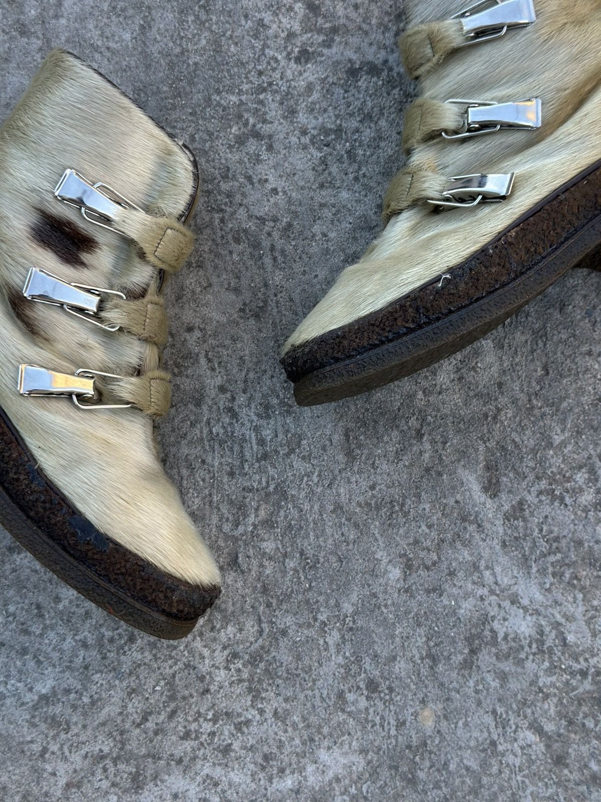 Japanese Brand Vintage Unyts Boots With Fur Custom Hand Made Size US 7 / IT 37 - 4 Thumbnail