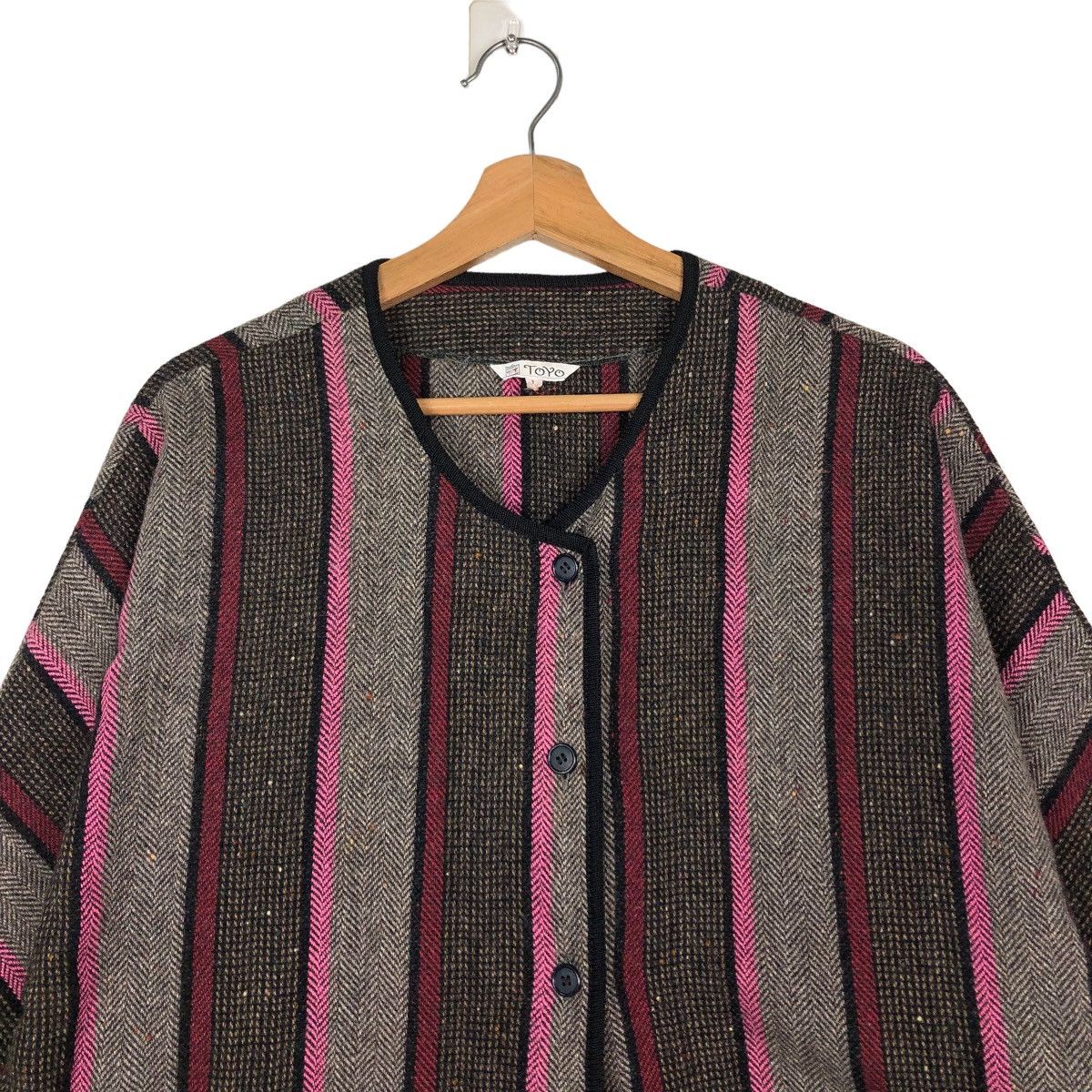 Japanese Brand 🔥Vintage Striped Jacket Hoodie Toyo Japan Inspire Kapital Size US M / EU 48-50 / 2 - 2 Thumbnail