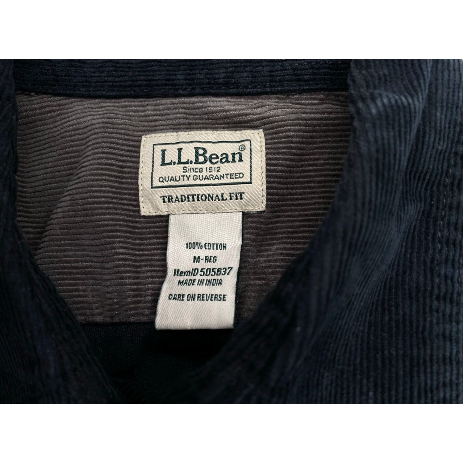Vintage L.L. Bean Corduroy Button Up Shirt Men's Medium Black Traditional Fit 505637 Size US M / EU 48-50 / 2 - 6 Thumbnail