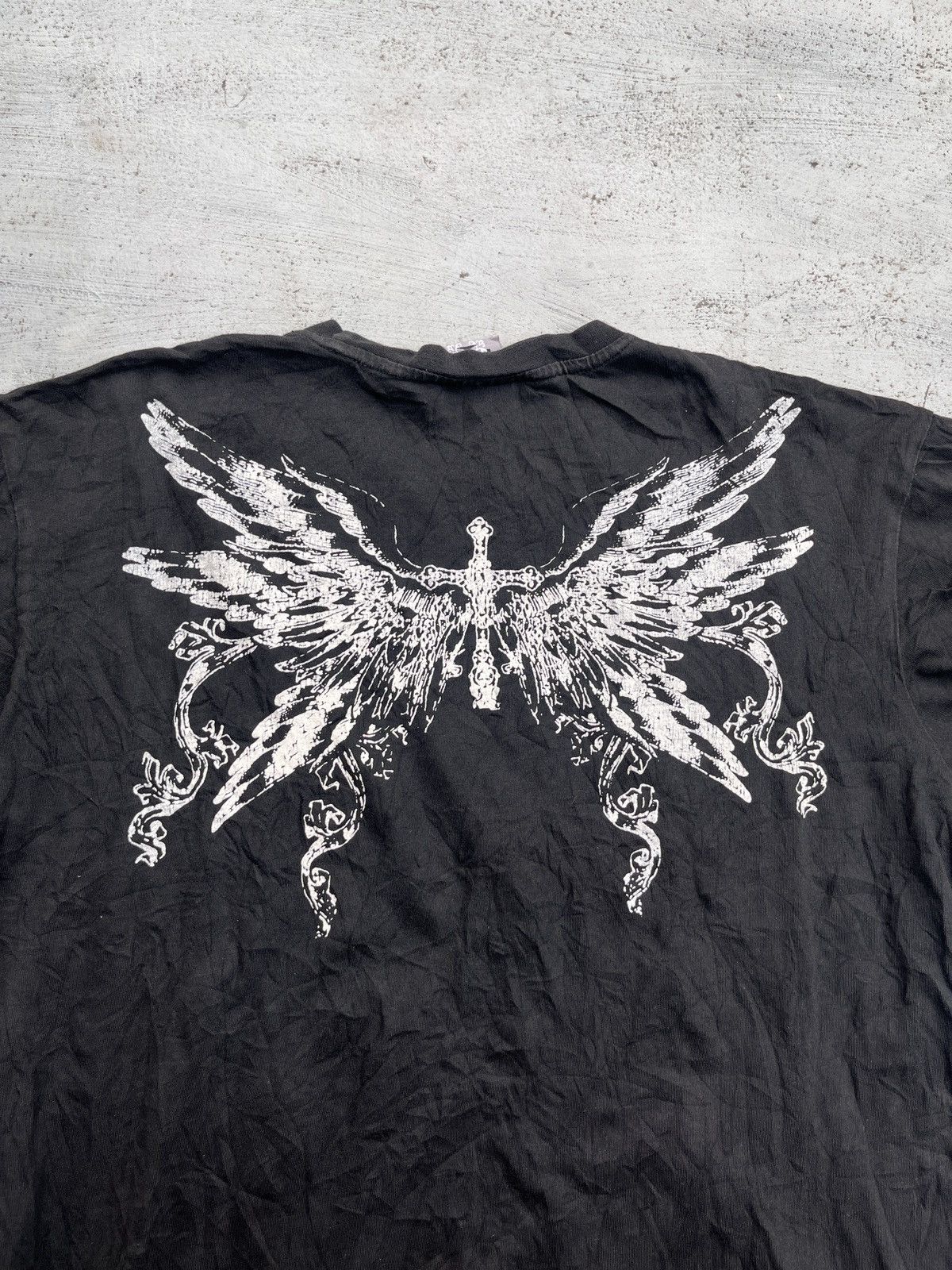 20471120 Spade Cross Poem Crazzy Y2K Tee Punk Vkei Style Size US M / EU 48-50 / 2 - 3 Thumbnail