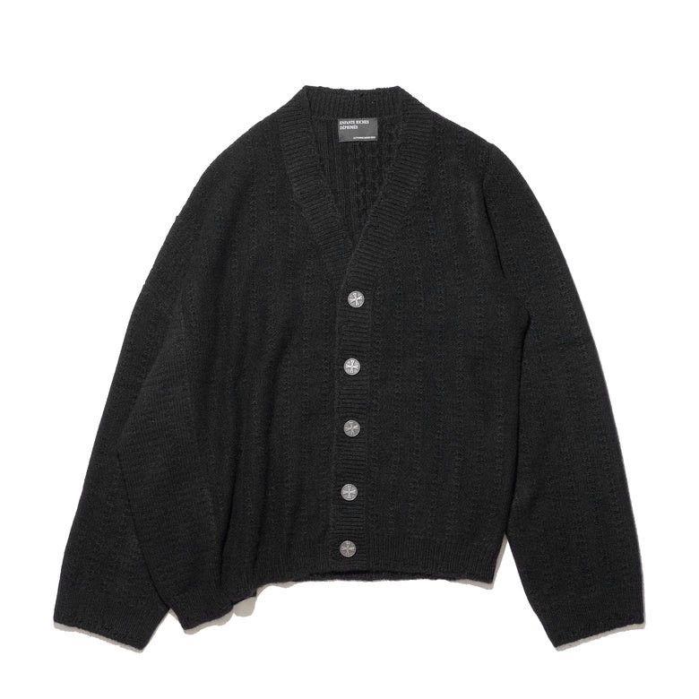 Enfants Riches Deprimes Loro Piana cashmere ASYMMETRICAL CABLE KNIT CARDIGAN Size US M / EU 48-50 / 2 - 1 Thumbnail