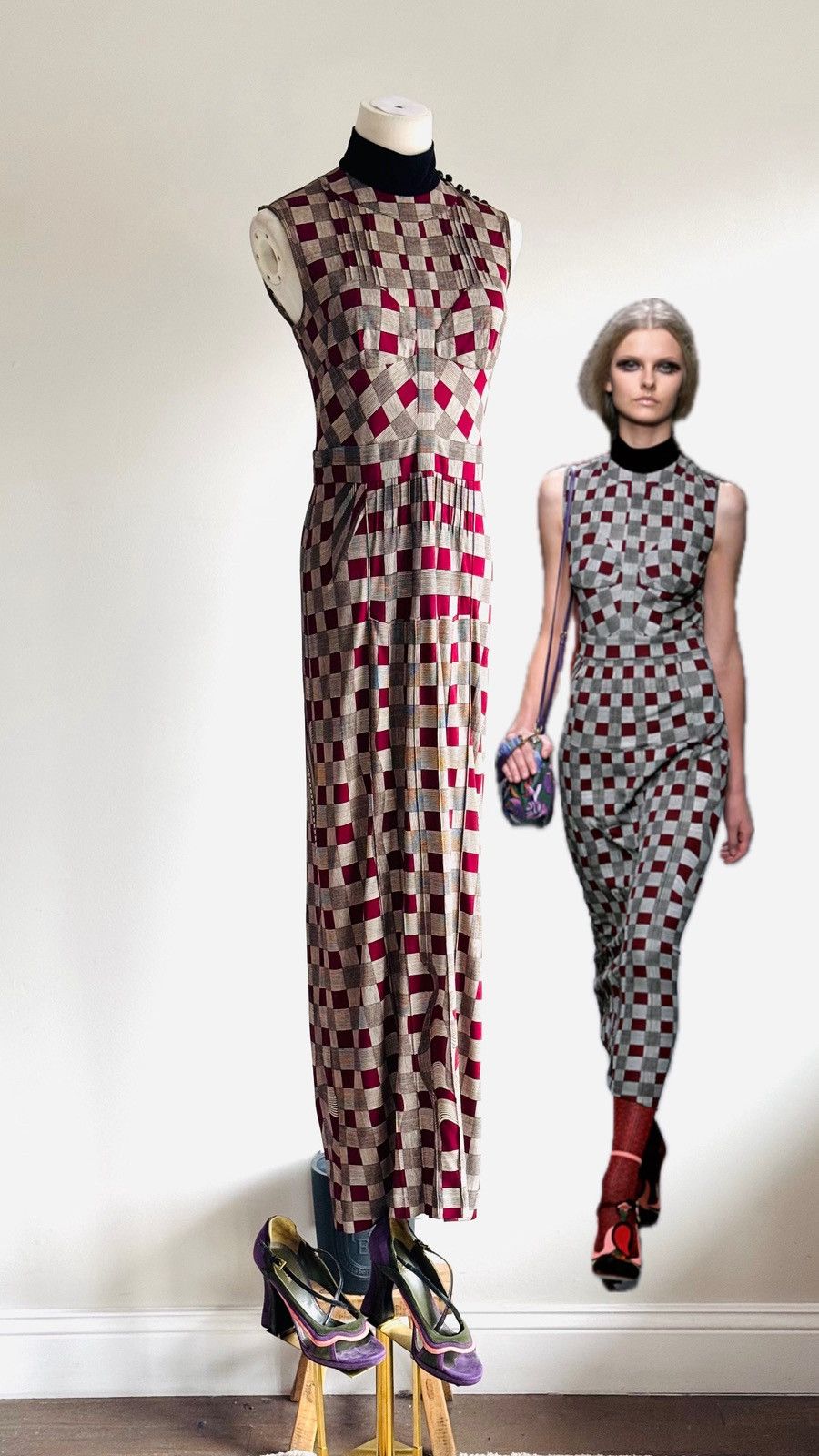 Prada Prada S/S 2008 fairy collection print jersey dress Size S / US 4 / IT 40 - 1 Thumbnail
