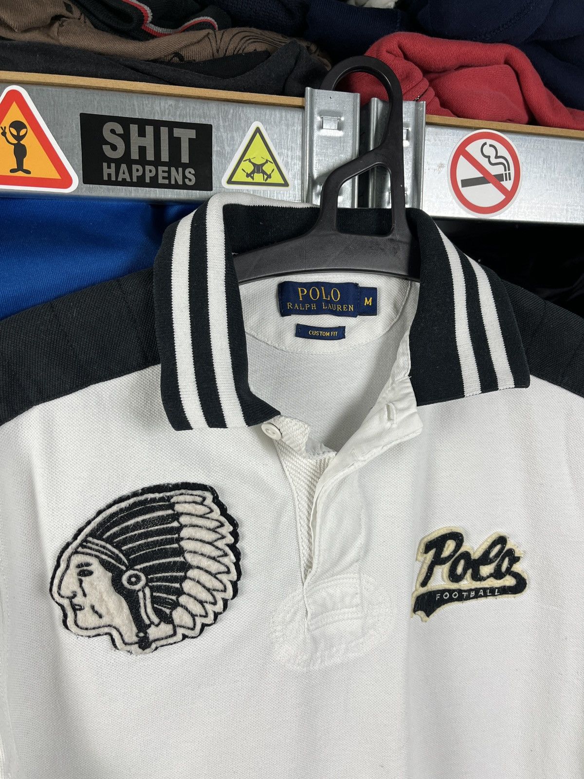 Polo Ralph Lauren × Vintage Polo Ralph Lauren Shirt Indian Head Chief Kief Football Rare Size US M / EU 48-50 / 2 - 6 Thumbnail
