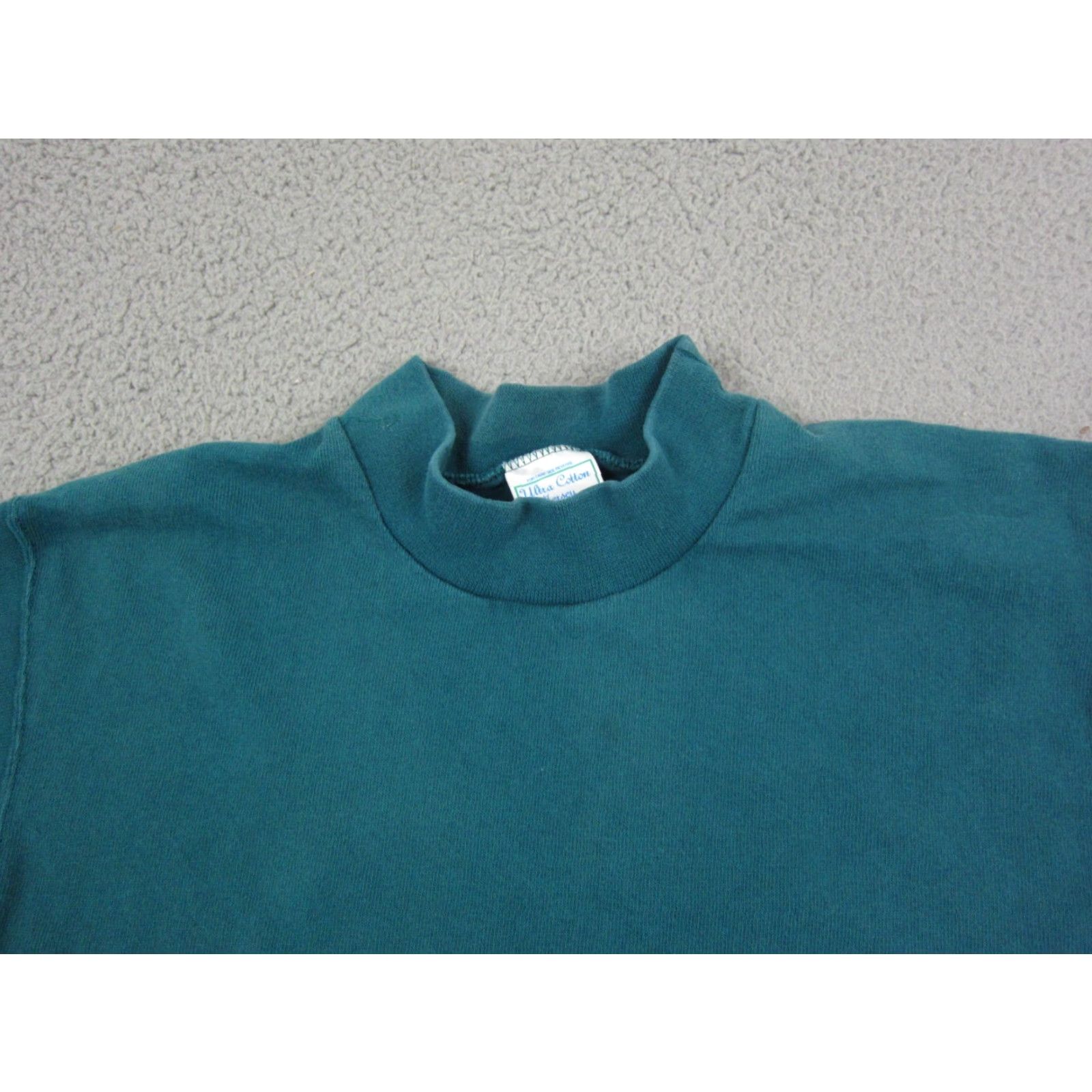 Tultex Vintage Tultex Shirt Women's Medium Blue Mock Neck Cotton T-Shirt * User: Vintage Tultex Shirt Women's Medium Blue Mock Neck T-Shirt * Size M / US 6-8 / IT 42-44 - 2 Thumbnail