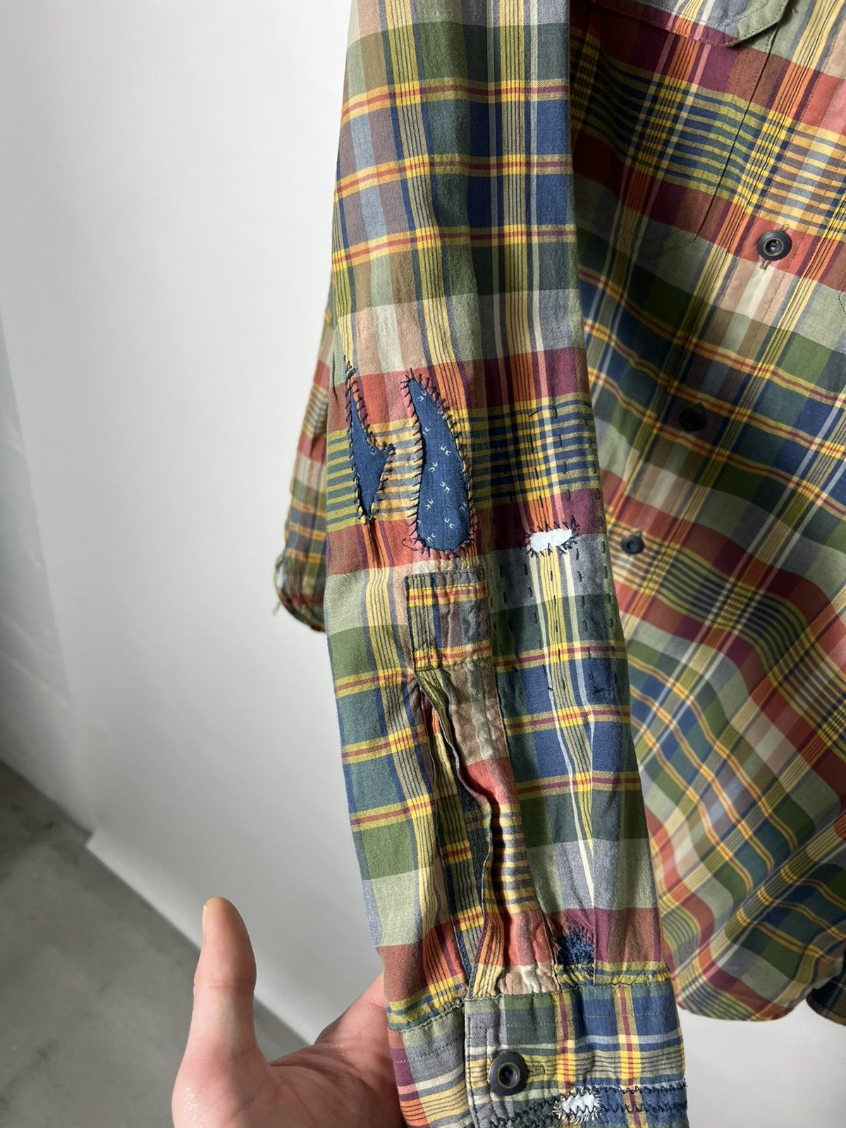 Polo Ralph Lauren Vintage rare Polo Ralph Lauren Custom Fit Patchwork Shirt Size US M / EU 48-50 / 2 - 8 Thumbnail