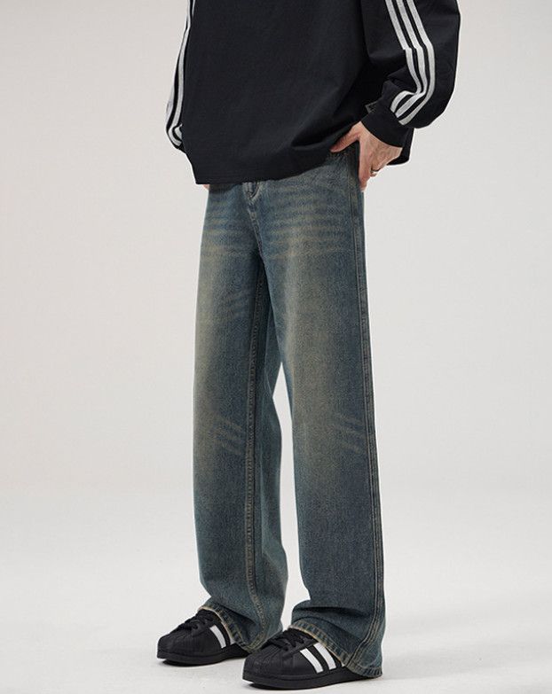 Japanese Brand American baggy retro distressed washed straight leg jeans Size US 32 / EU 48 - 1 Thumbnail