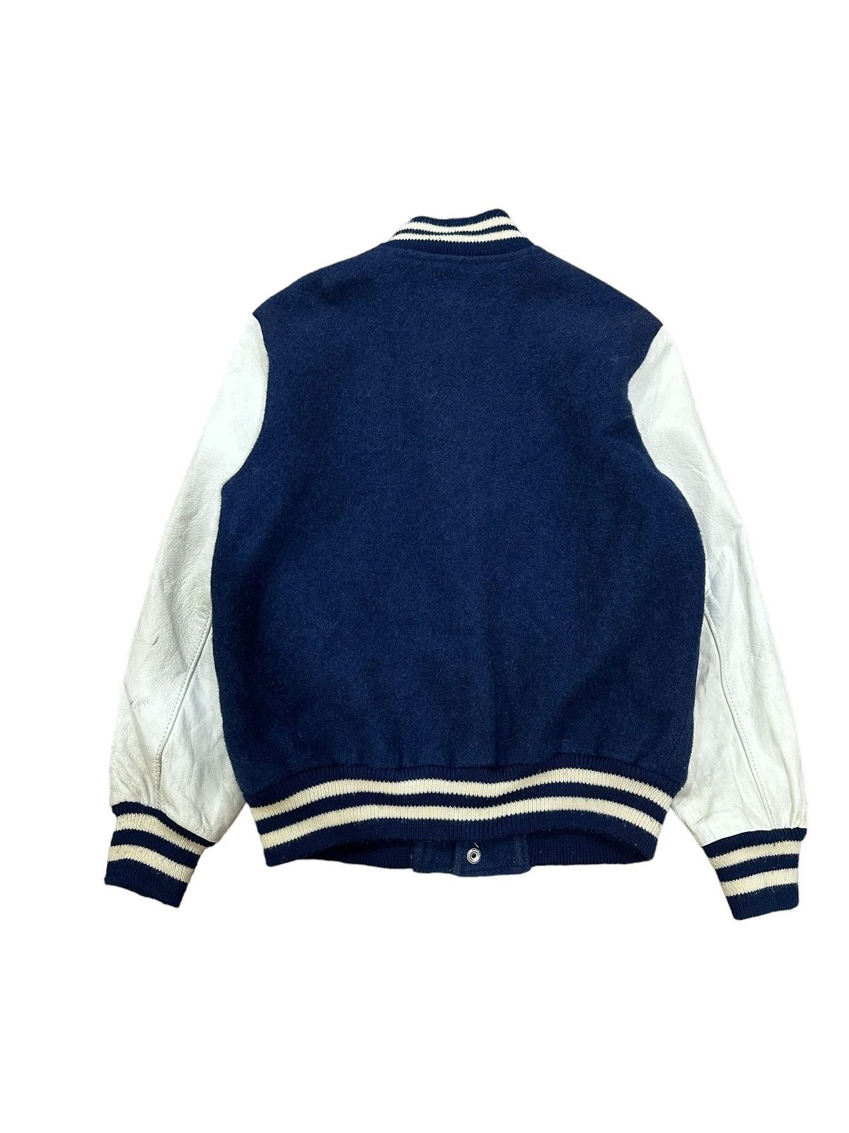 Vintage × Wrangler Vintage Wrangler Varsity Wool Leather Jacket Size US S / EU 44-46 / 1 - 5 Thumbnail