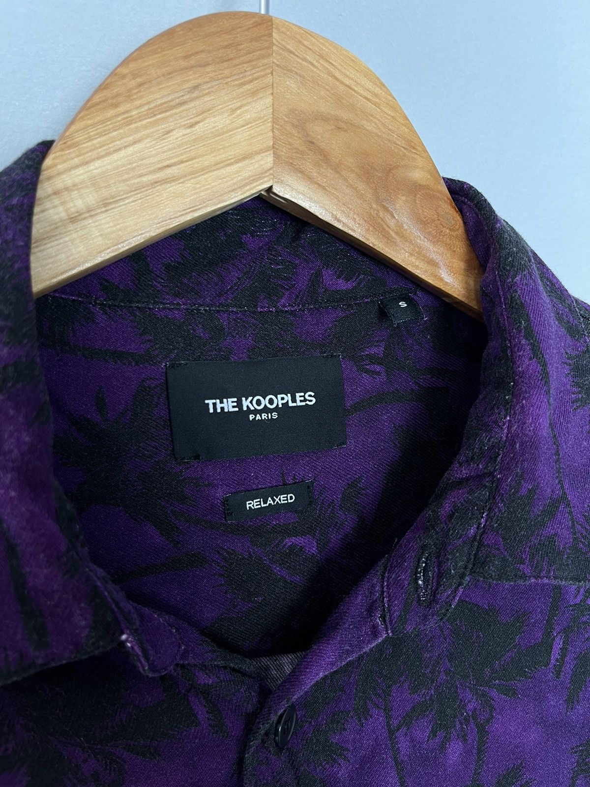 The Kooples The Kooples Paris Lux Palm Print Viscose Long Sleeve Shirt Size US S / EU 44-46 / 1 - 6 Thumbnail