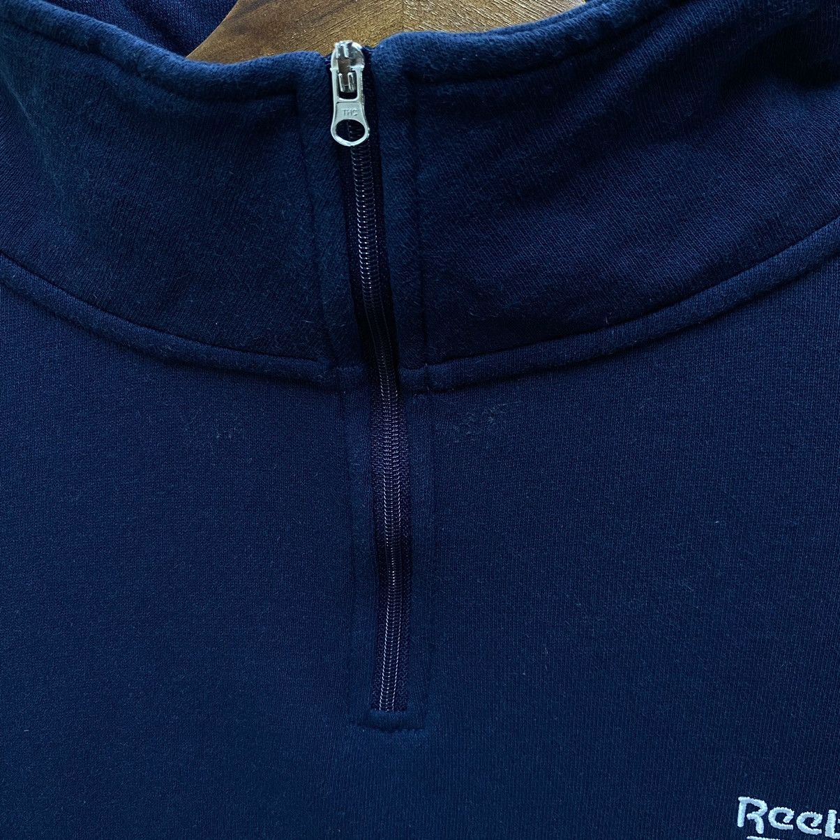 Reebok Reebok Quarter Zip Pullover Boxy Sweatshirt Blue Size 4L Size US XXL / EU 58 / 5 - 8 Thumbnail