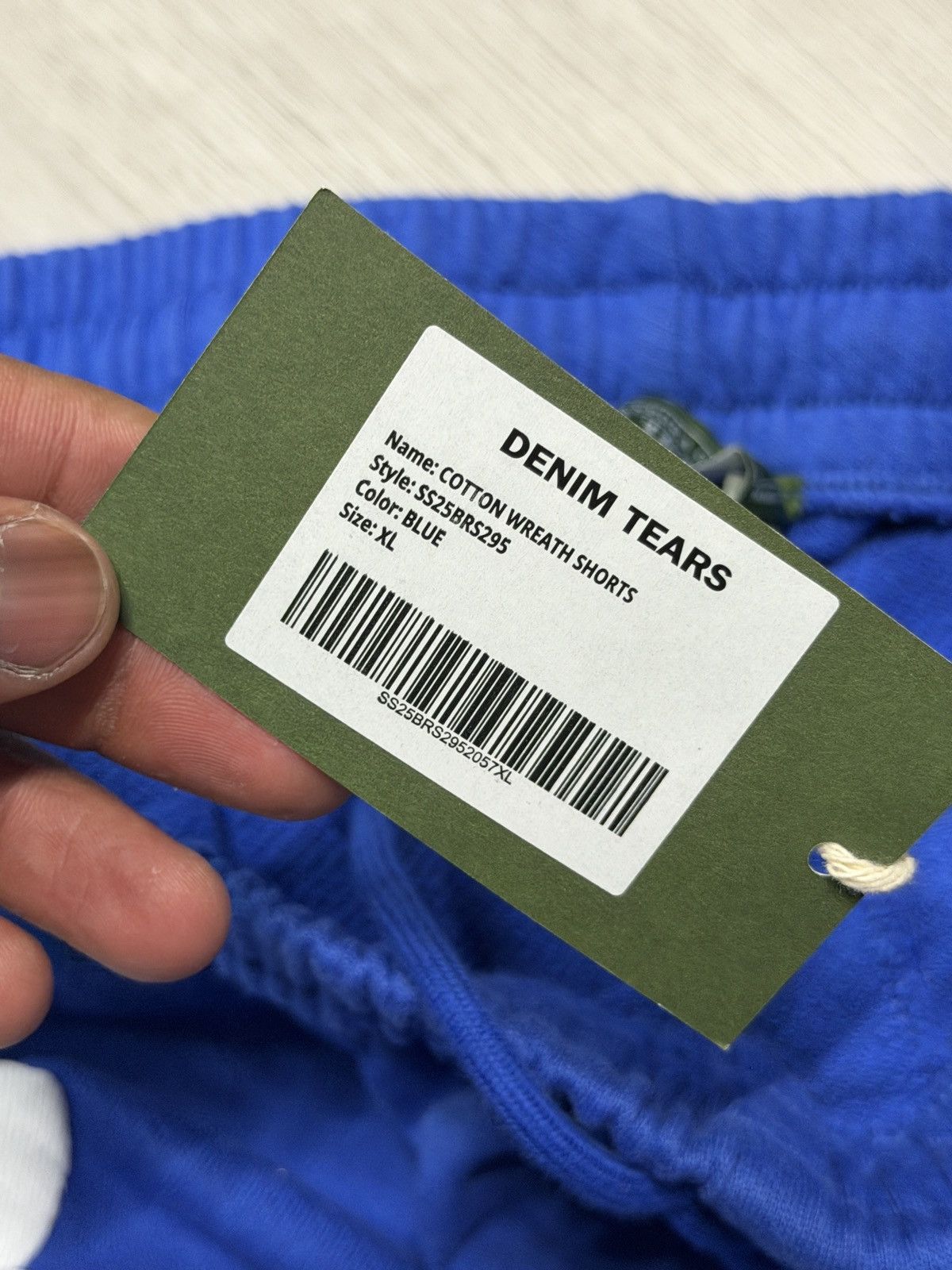 DENIM TEARS Denim Tears Cotton Wreath Shorts – Blue (XL) Size US 38 / EU 54 - 4 Thumbnail