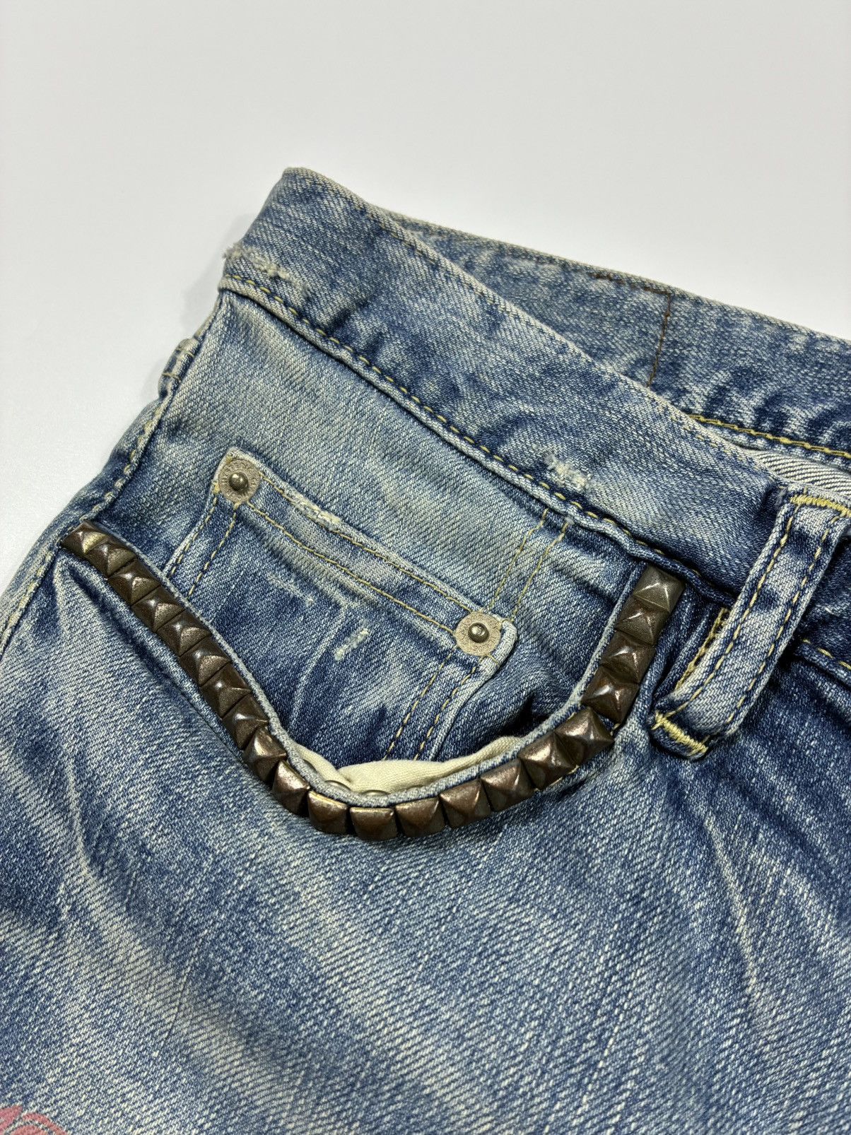 Hysteric Glamour Hysteric Glamour His Denim Studded Pants Size 30" / US 8 / IT 44 - 3 Thumbnail