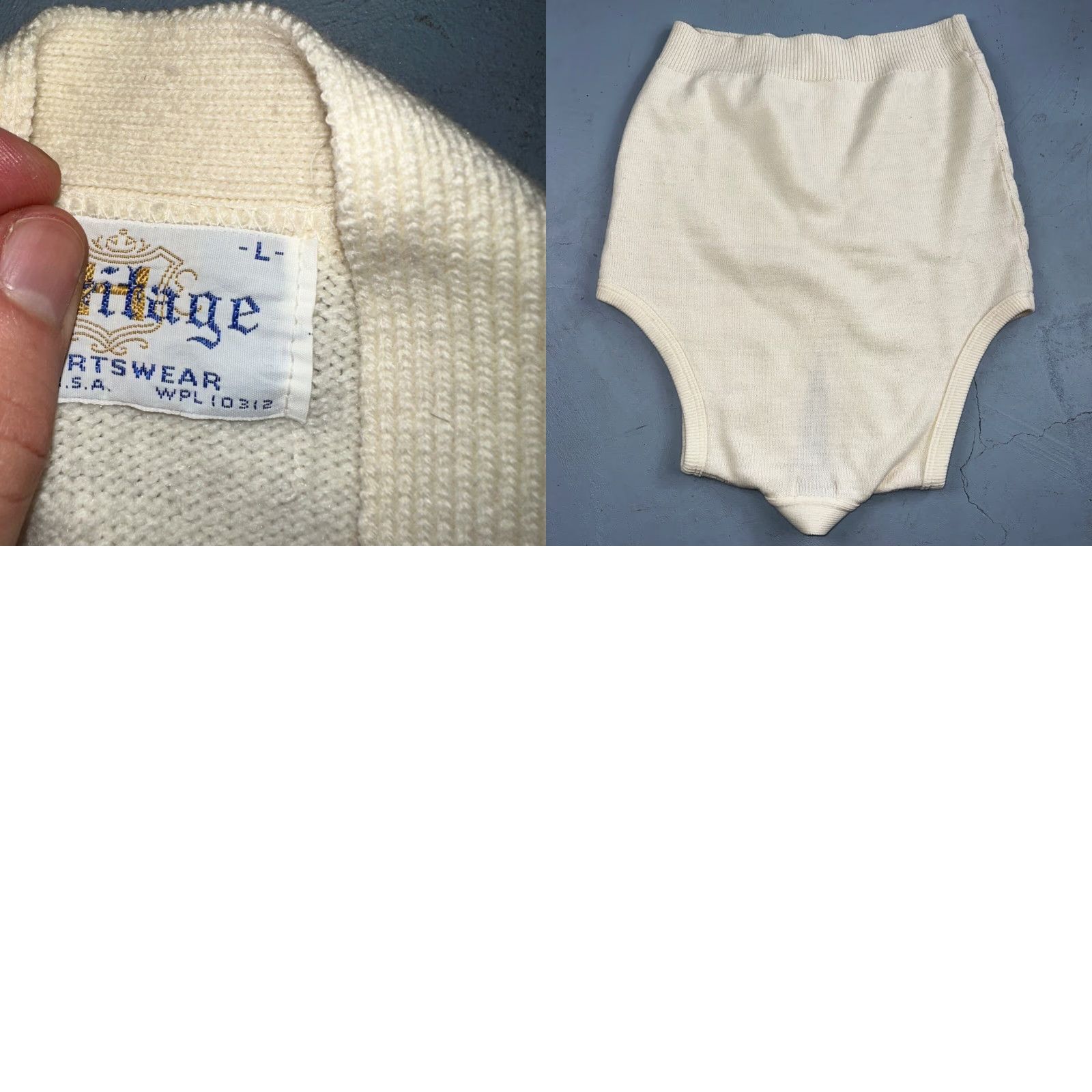 Vintage Vintage Heritage Sweater Vest L Mens USA Crewneck Cream Cable Knit Fisherman Size US L / EU 52-54 / 3 - 8 Thumbnail