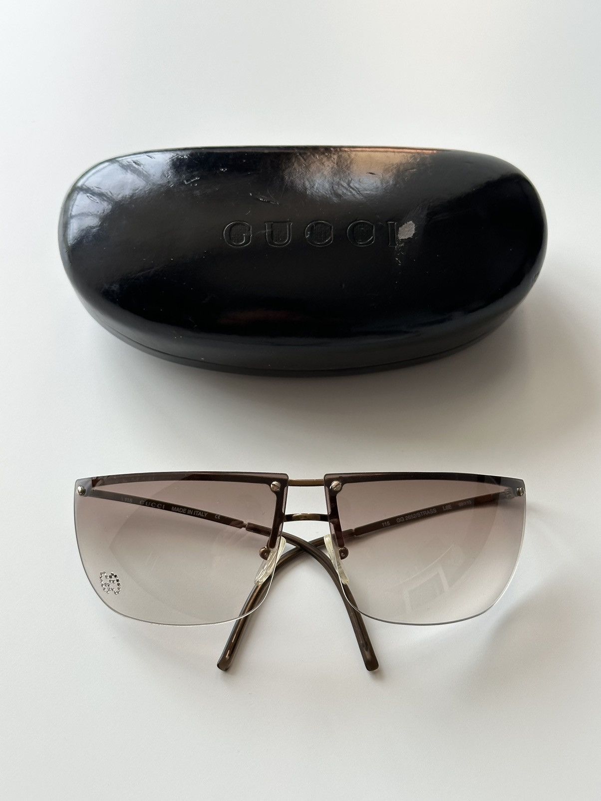 Gucci × Tom Ford × Vintage GUCCI Bronze Sunglasses with Rhinestones GG 2652/STRASS Size ONE SIZE - 6 Thumbnail