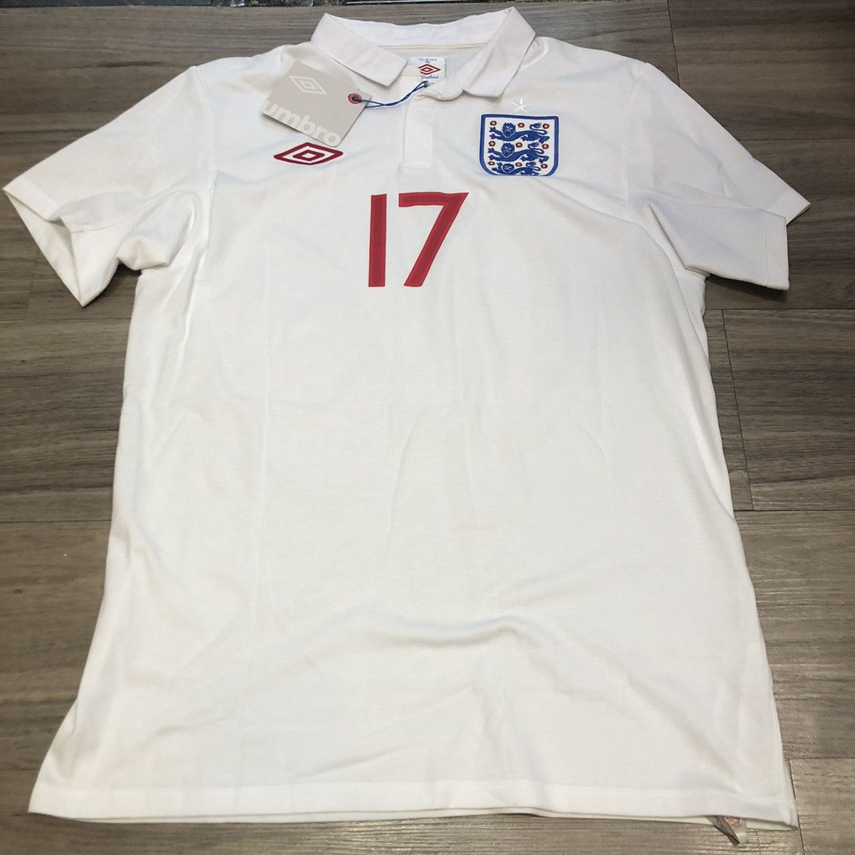 image of Bloke x Soccer Jersey England 09/10 Home Shirt 17 Wright-Philips in White, Men's (Size Large)