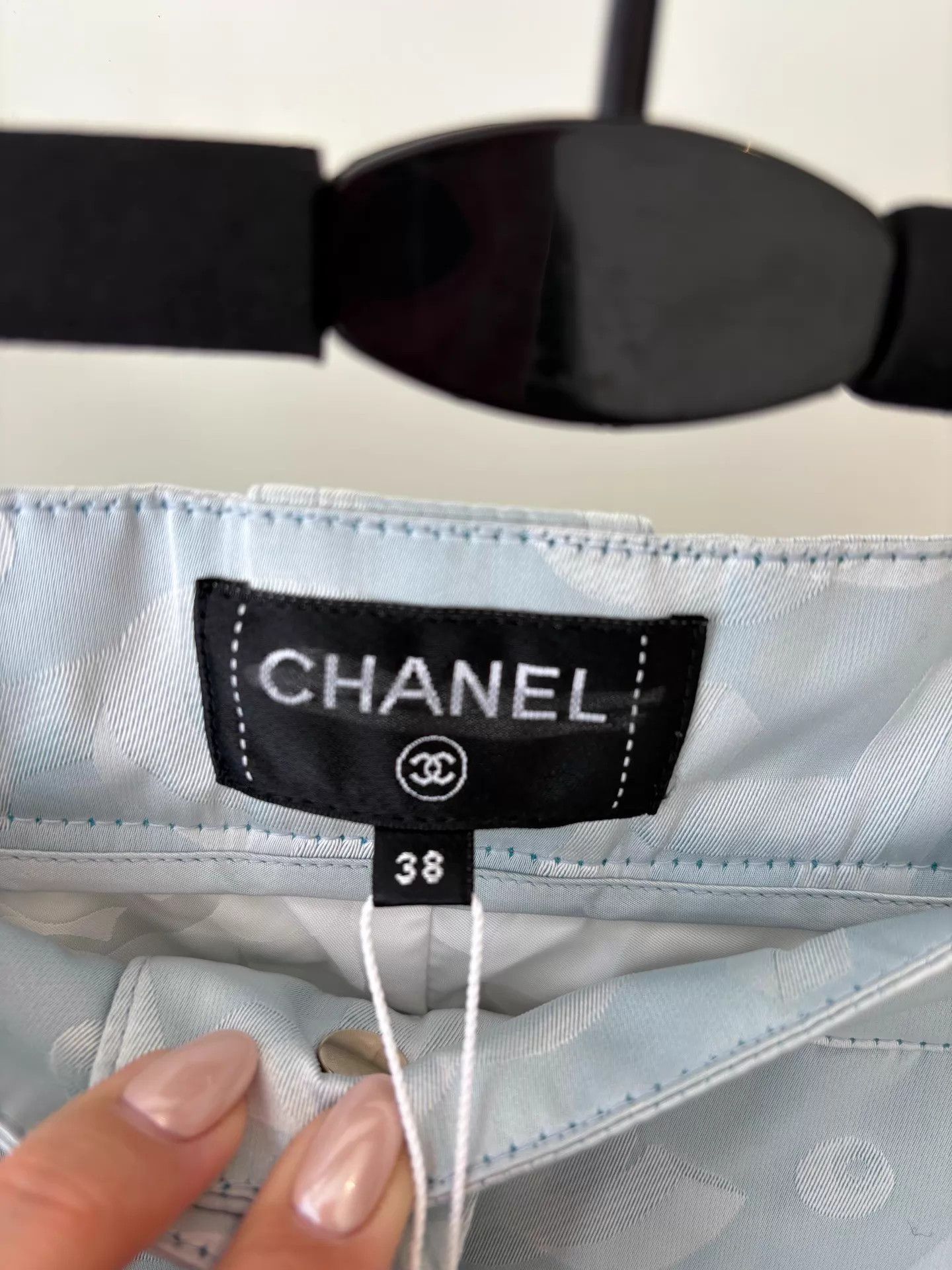 Chanel Chanel 22N Light Blue Full Logo Leather Panel Ski Pants Size 27" / US 4 / IT 40 - 4 Thumbnail