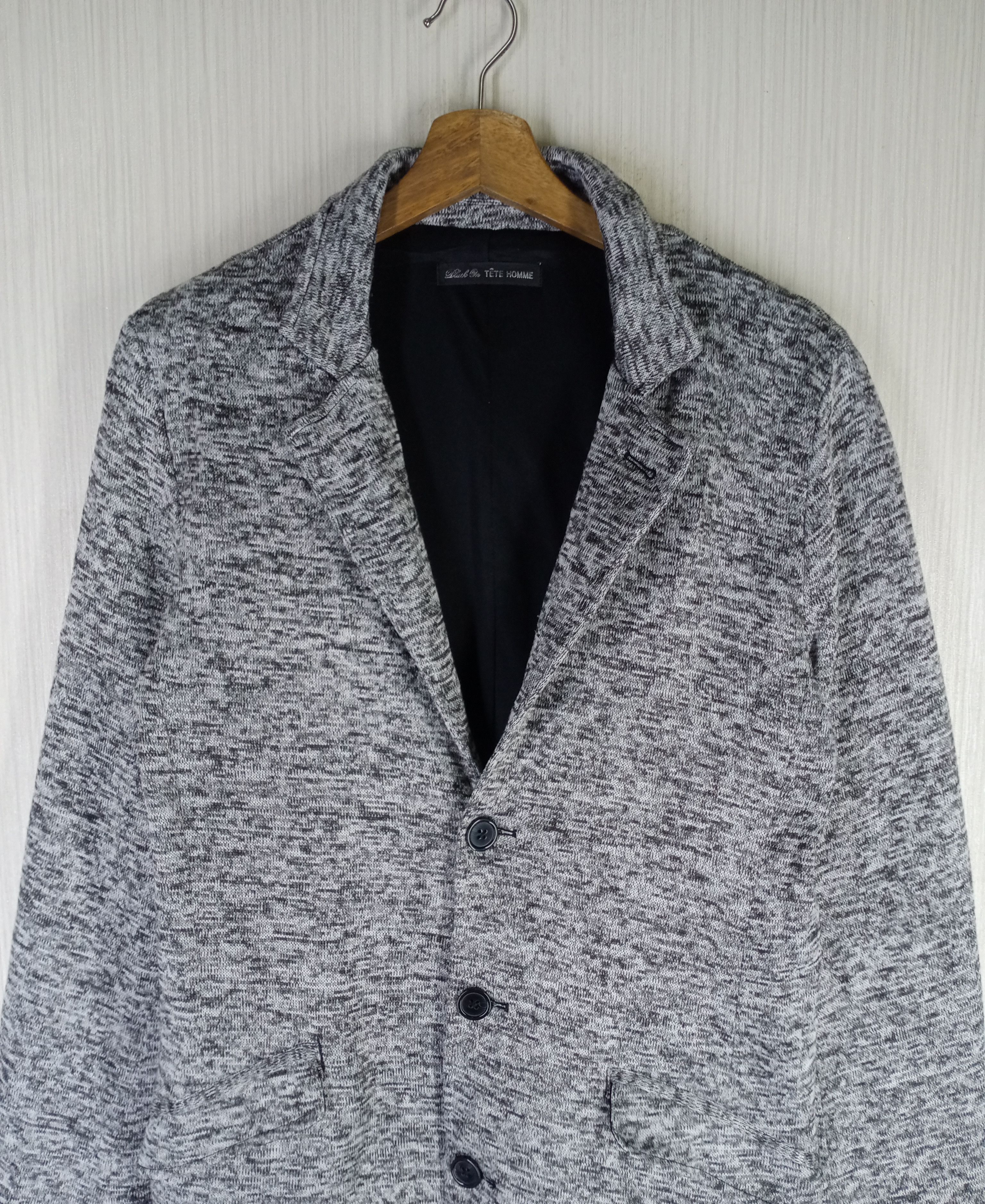Issey Miyake Rare Black On Tete Homme Coat Jacket Size US M / EU 48-50 / 2 - 2 Thumbnail
