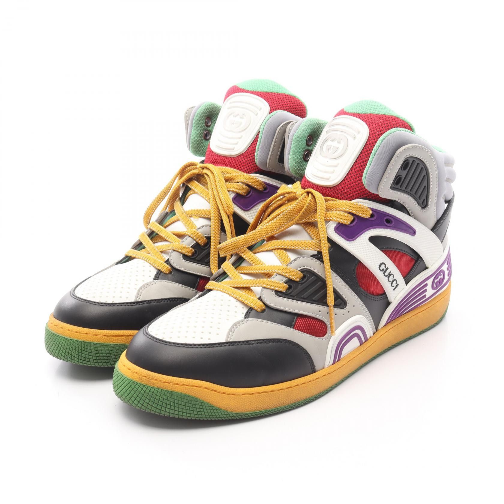 Gucci Gucci Gucci Basket Interlocking G Leather Fabric Sneakers Leather Shoes 661303 Size ONE SIZE - 1 Thumbnail