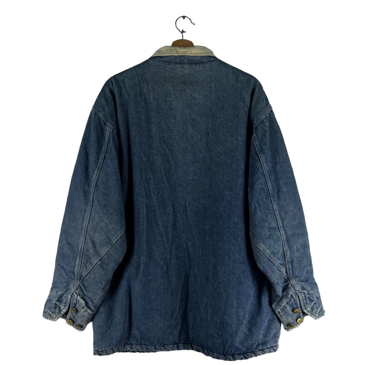 45rpm 🔥VINTAGE CHORE DENIM JACKET DOUBLE POCKET SHEARLING BLANKET Size US L / EU 52-54 / 3 - 7 Thumbnail