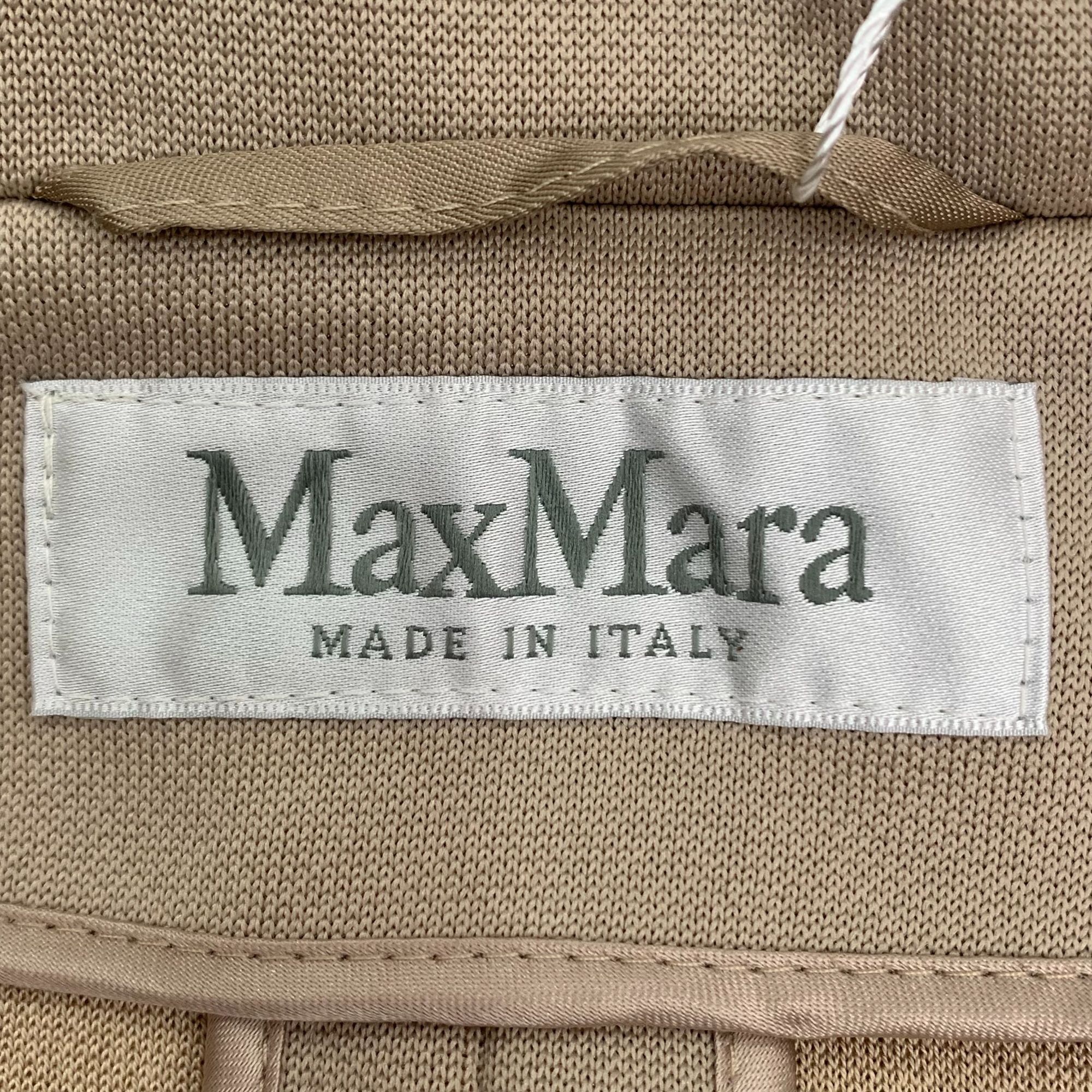 Max Mara MaxMara Made In Italy Double-Breasted Long Coat Size 42 Beig Size M / US 6-8 / IT 42-44 - 2 Thumbnail