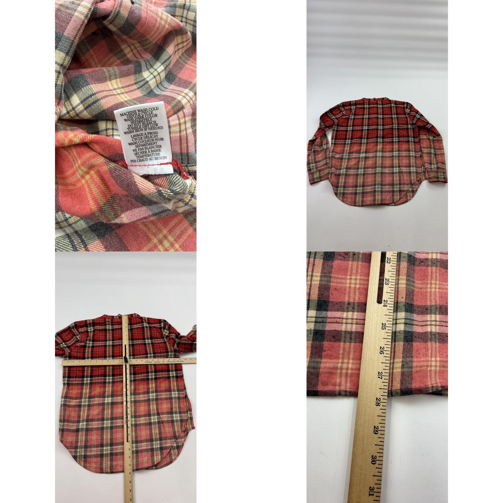 Z Supply VINTAGE Z SUPPLY Flannel Shirt Women’s Medium Red Plaid Band Collar Workwear Casual Adult M Red Plaid Mens? Size M / US 6-8 / IT 42-44 - 8 Thumbnail