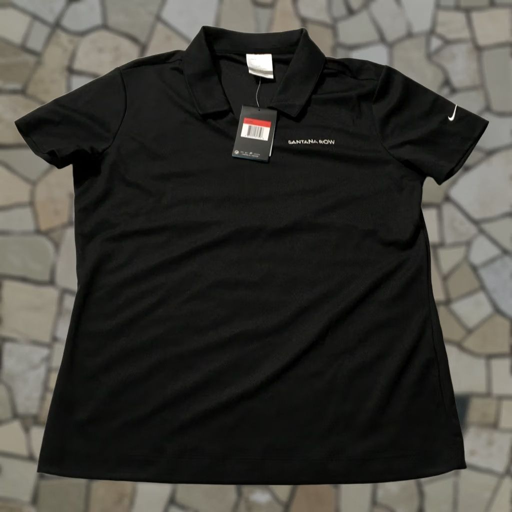 Nike Nike Polo Shirt Womens LARGE Black Dri Fit Golf SANTANA ROW Size L / US 10 / IT 46 - 1 Thumbnail