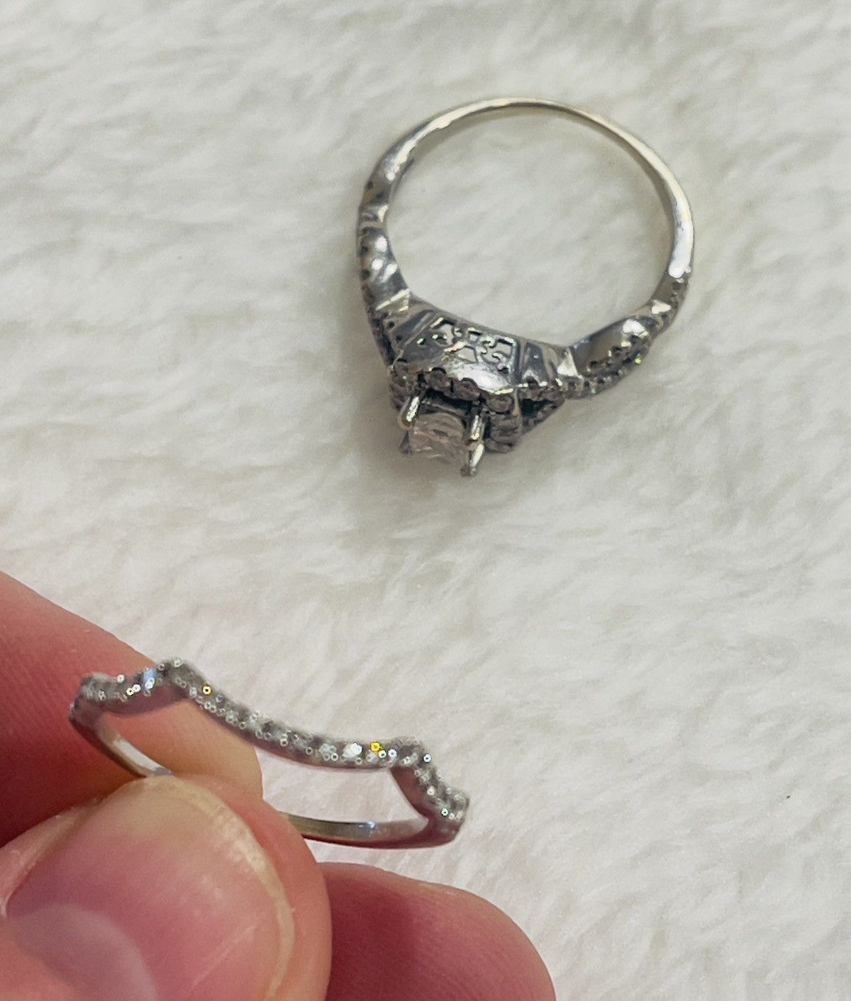 Other 14kt White Gold Diamond Bridal Set Size ONE SIZE - 8 Thumbnail