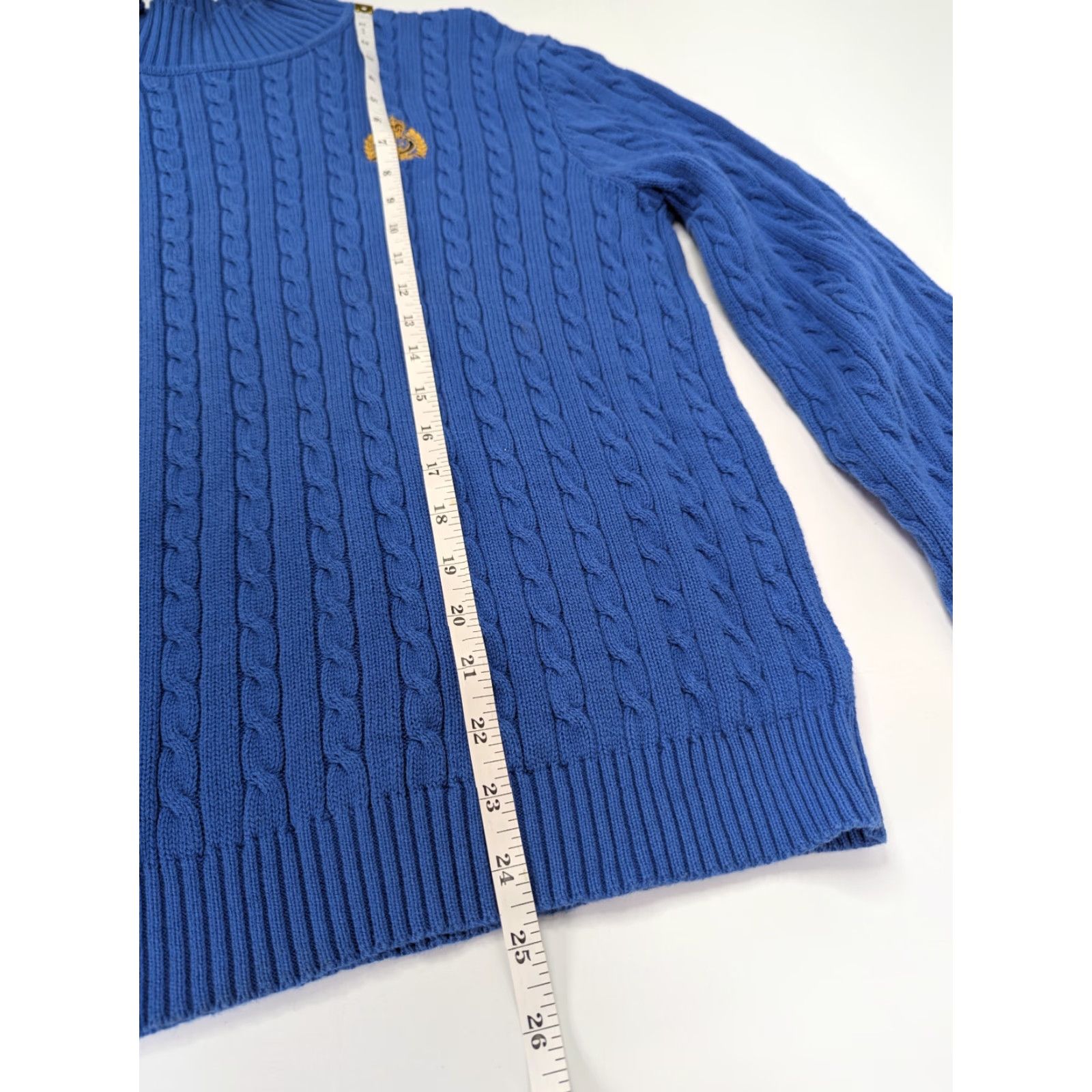 Ralph Lauren Lauren Ralph Lauren Cableknit Turtle Neck Sweater Blue Women's XL Pullover Knit Pullover Shirt? Size XL / US 12-14 / IT 48-50 - 6 Thumbnail