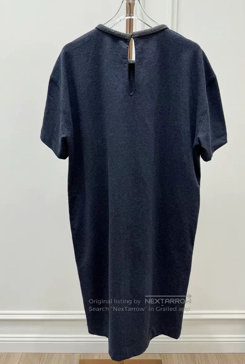 Brunello Cucinelli Brunello Cucinelli Gray Beaded Sleeveless Dress Size M / US 6-8 / IT 42-44 - 2 Thumbnail