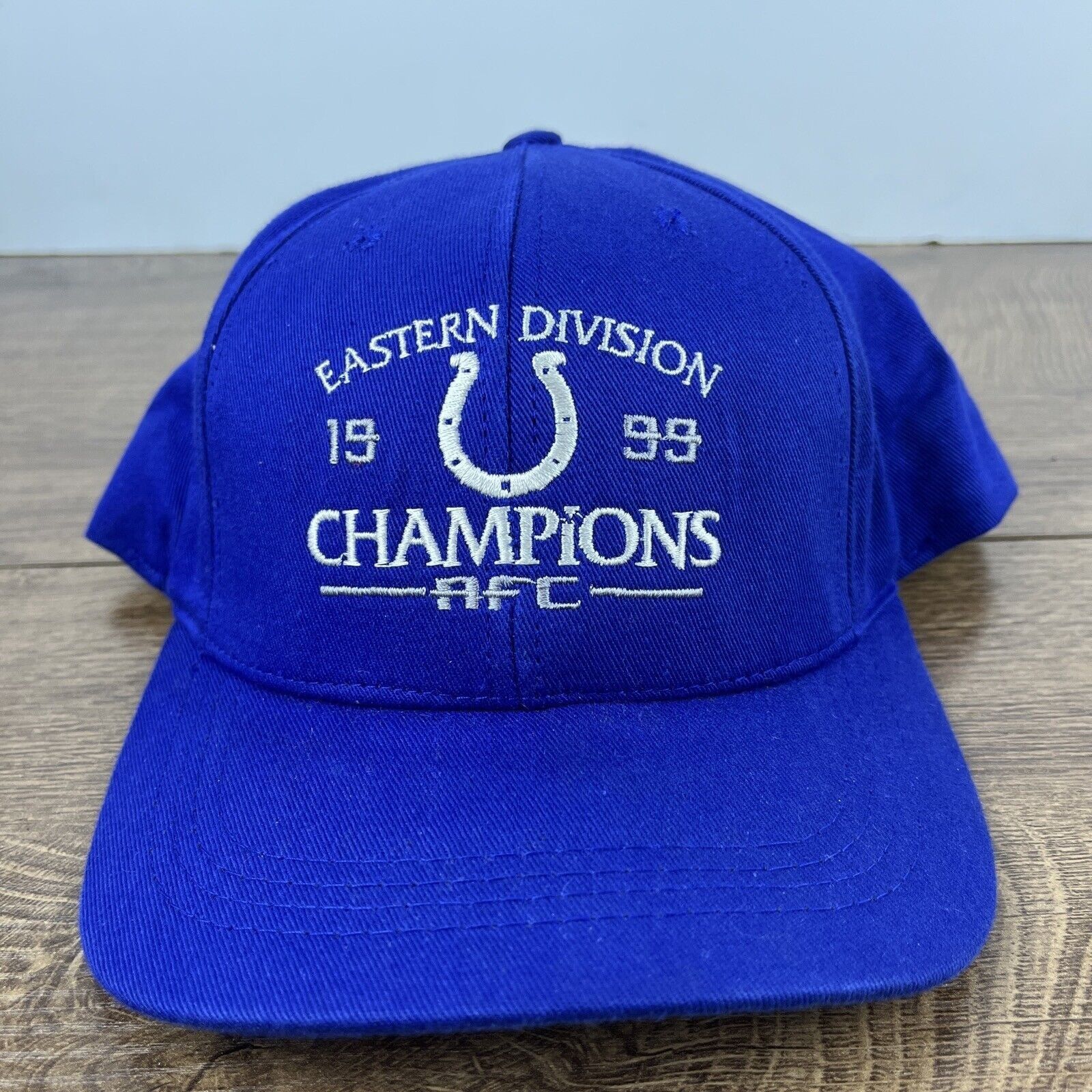 Other Indianapolis Colts Hat Blue Hat Adjustable 1999 AFC Champion Size ONE SIZE - 3 Thumbnail